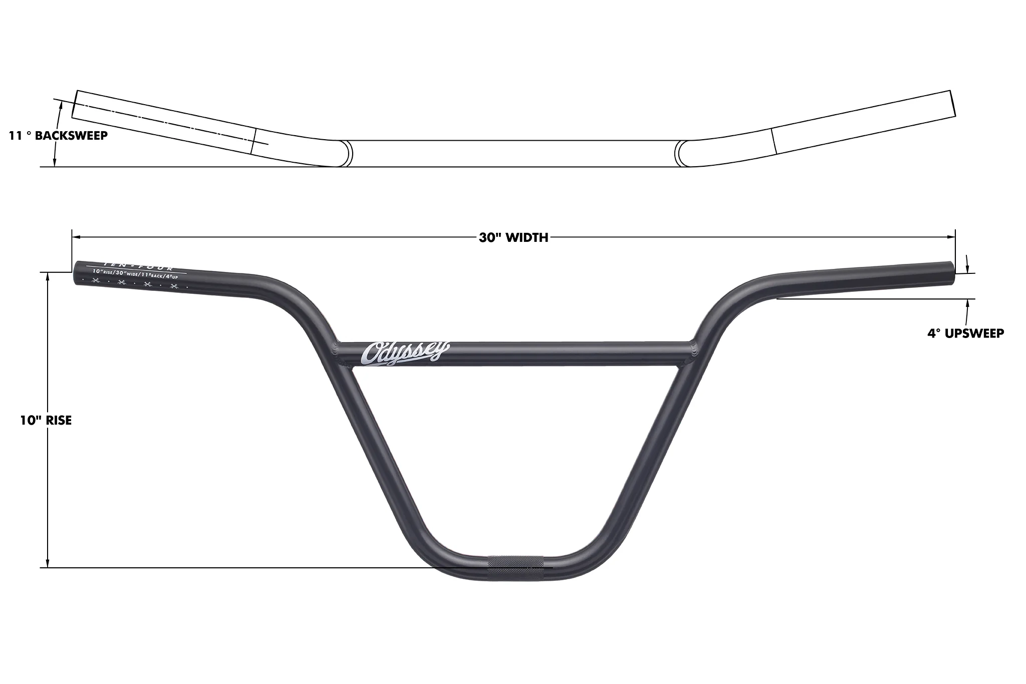 Odyssey 10-4 10" Bar (Rustproof Black) - Image 2