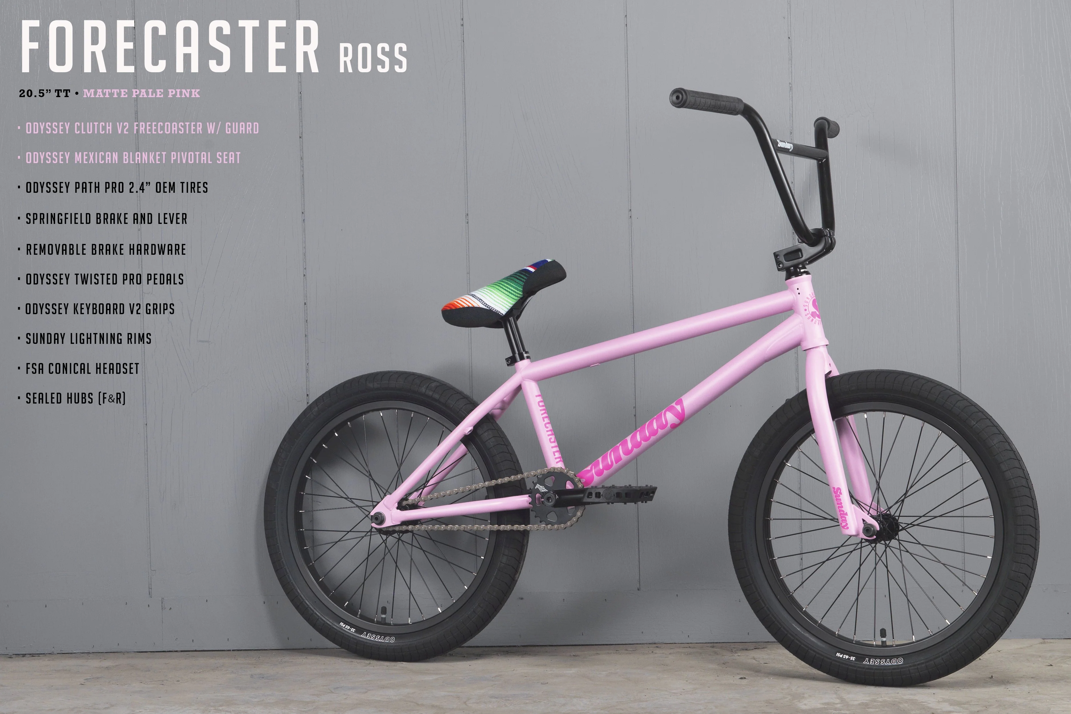2021 Sunday Forecaster / Aaron Ross Signature (Matte Pale Pink with 20.5" tt) - Image 2