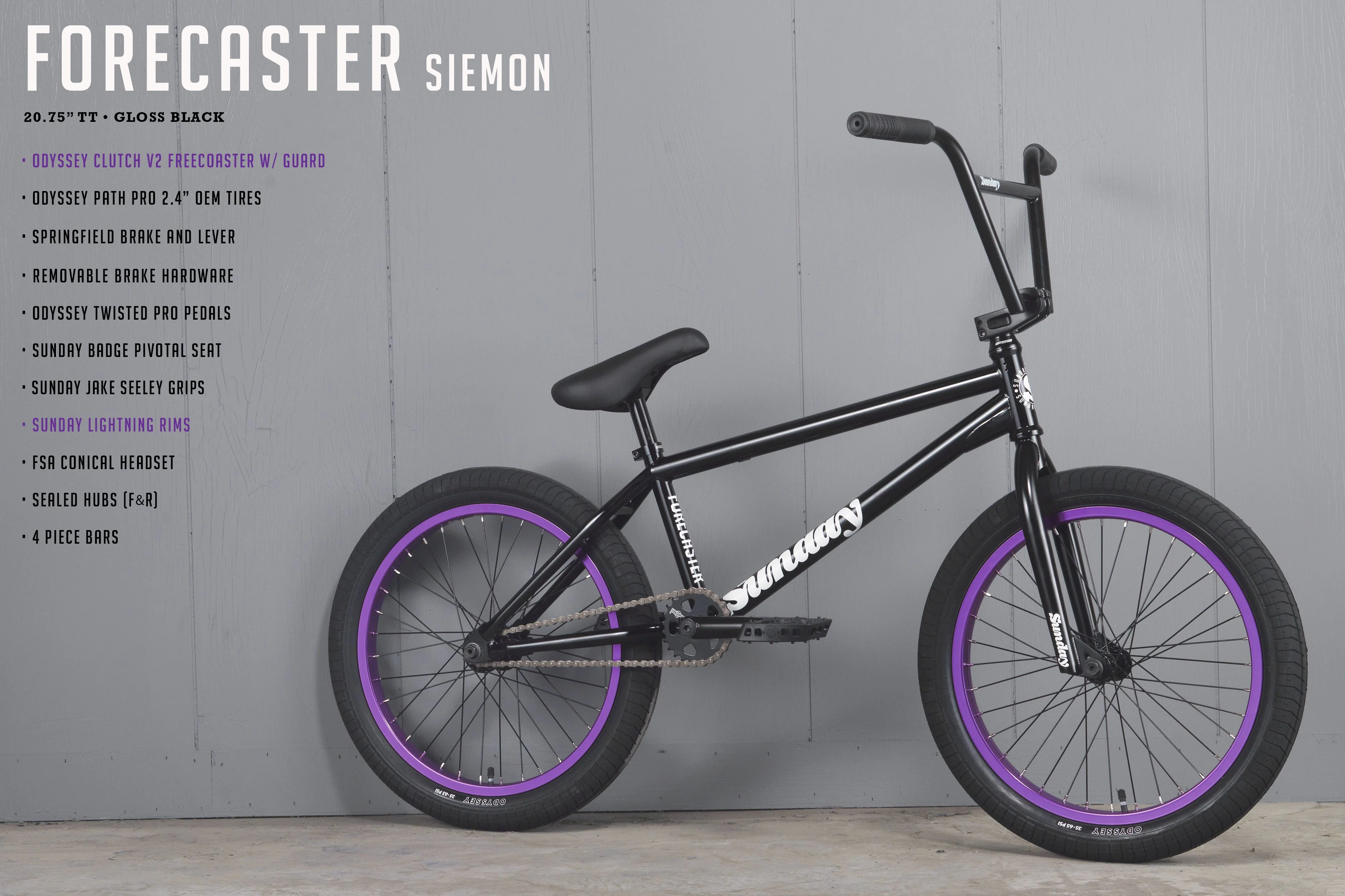 2021 Sunday Forecaster / Alec Siemon Signature (Gloss Black with 20.75" tt) - Image 2