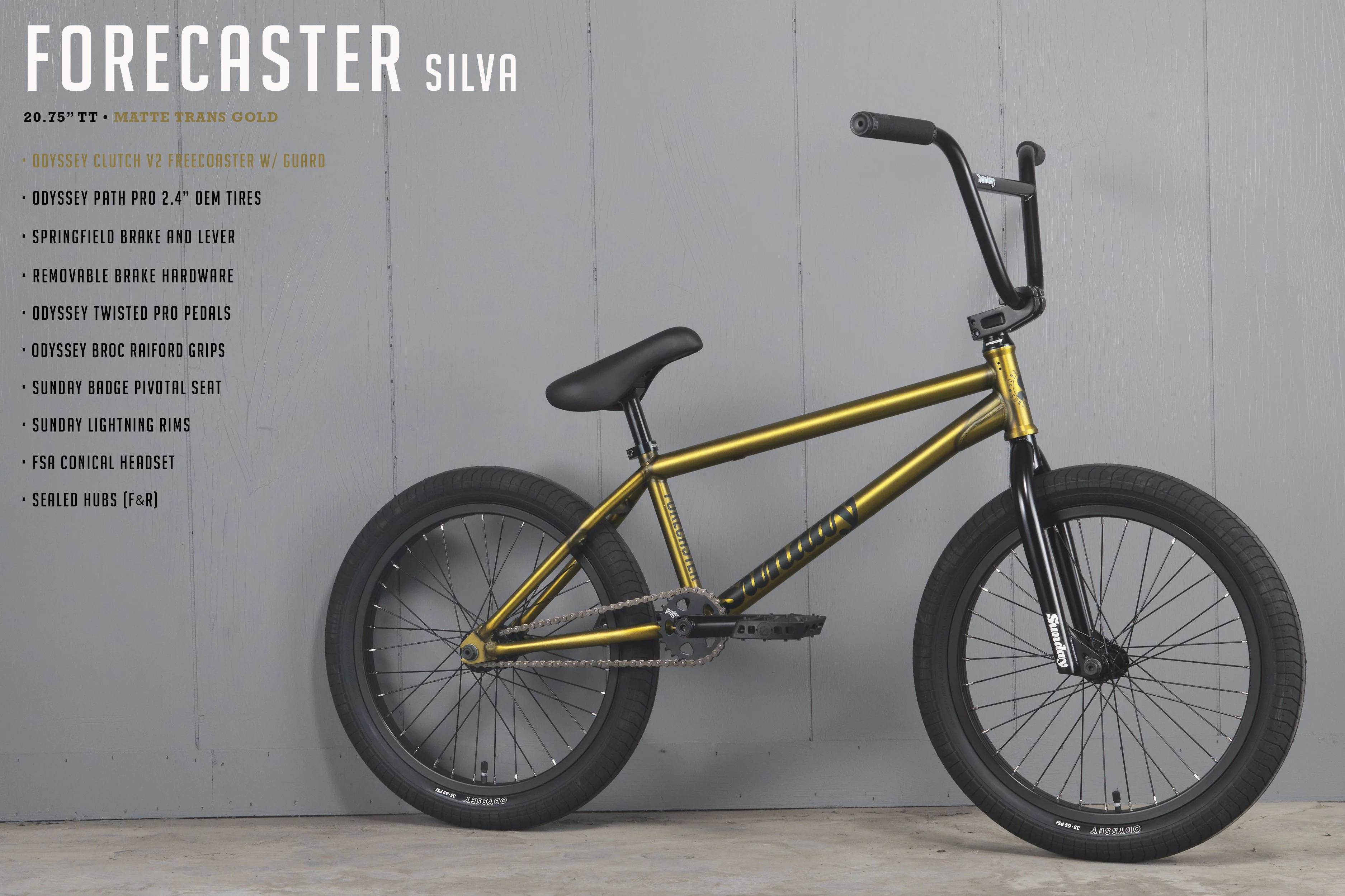 2021 Sunday Forecaster / Brett Silva Signature (Matte Trans. Gold with 20.75" tt) - Image 2