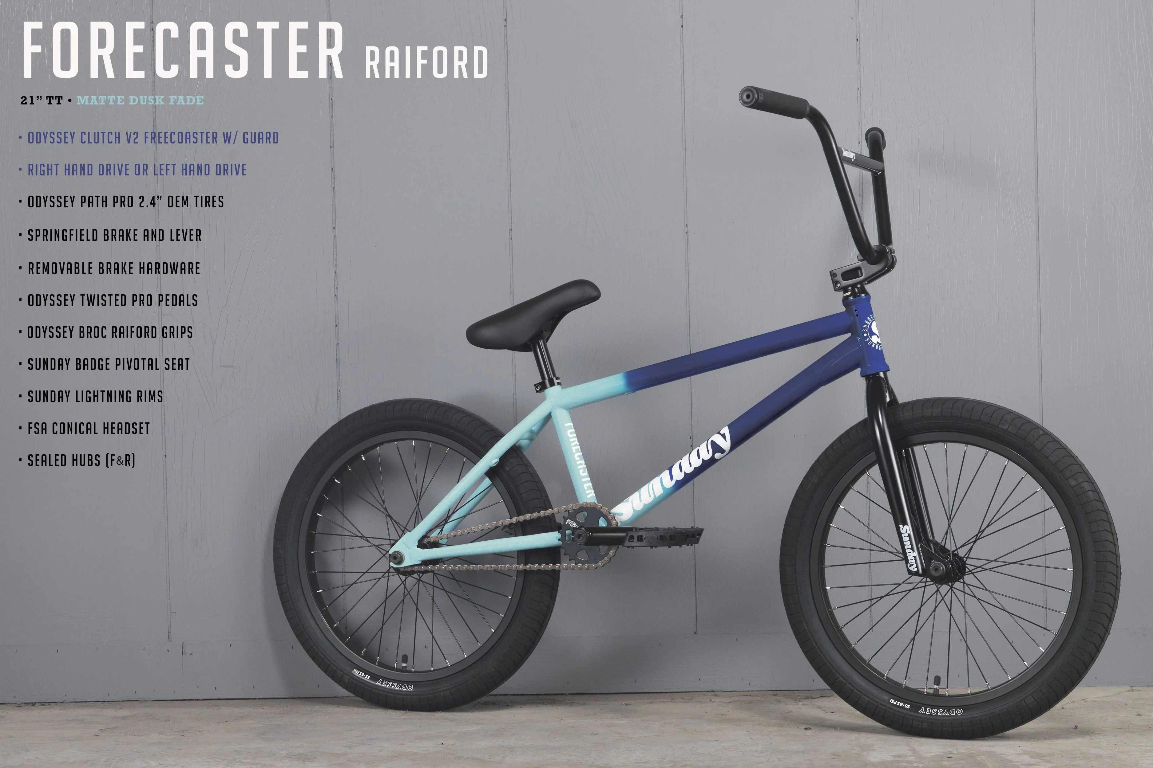 2021 Sunday Forecaster / Broc Raiford Signature (Matte Dusk Fade with 21" tt in LHD or RHD) - Image 2