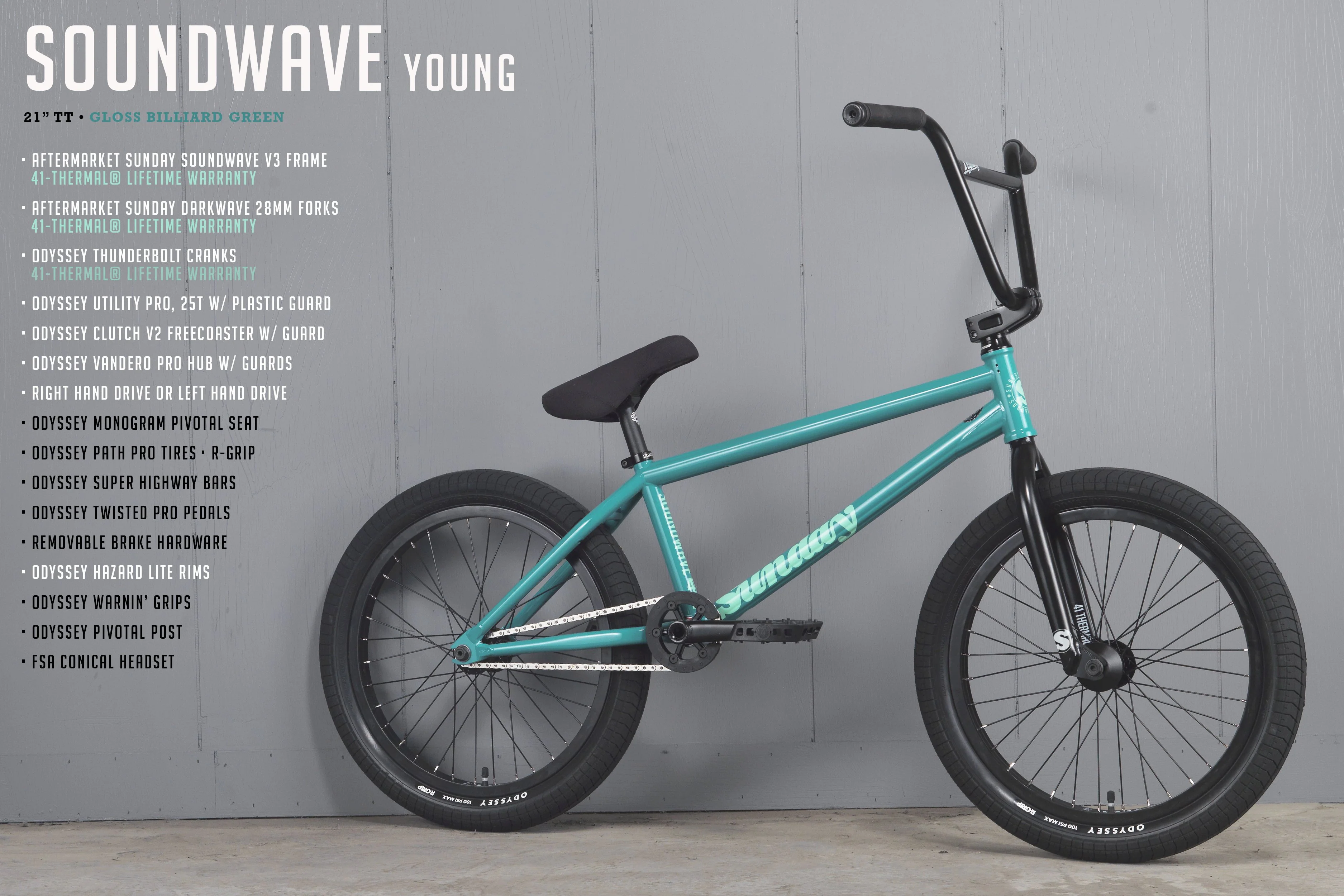 2021 Sunday Soundwave Special / Gary Young Signature (Gloss Billiard Green with 21" tt in RHD or LHD) - Image 2
