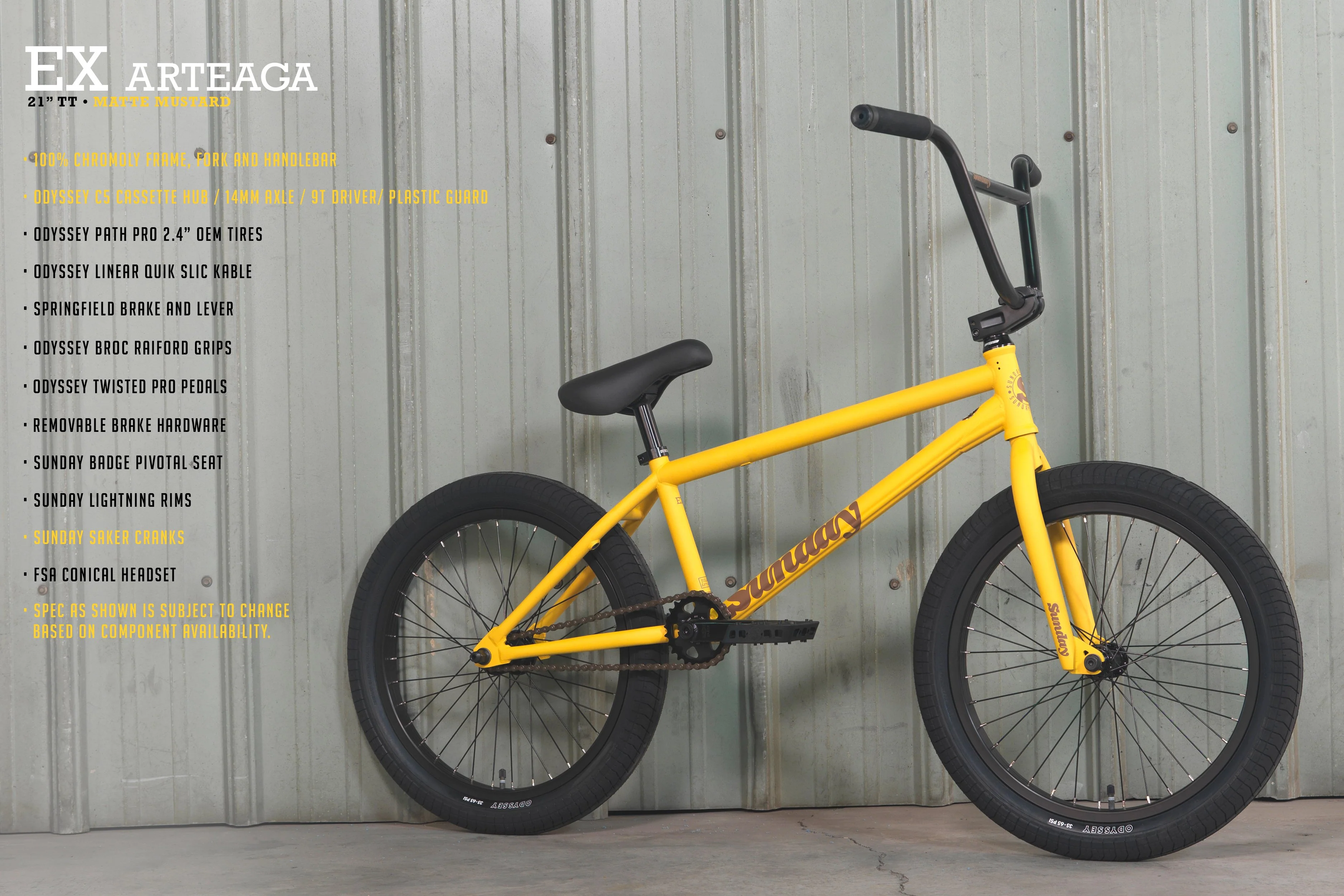 Sunday EX - Julian Arteaga Signature (Matte Mustard with 21" tt) - Image 13
