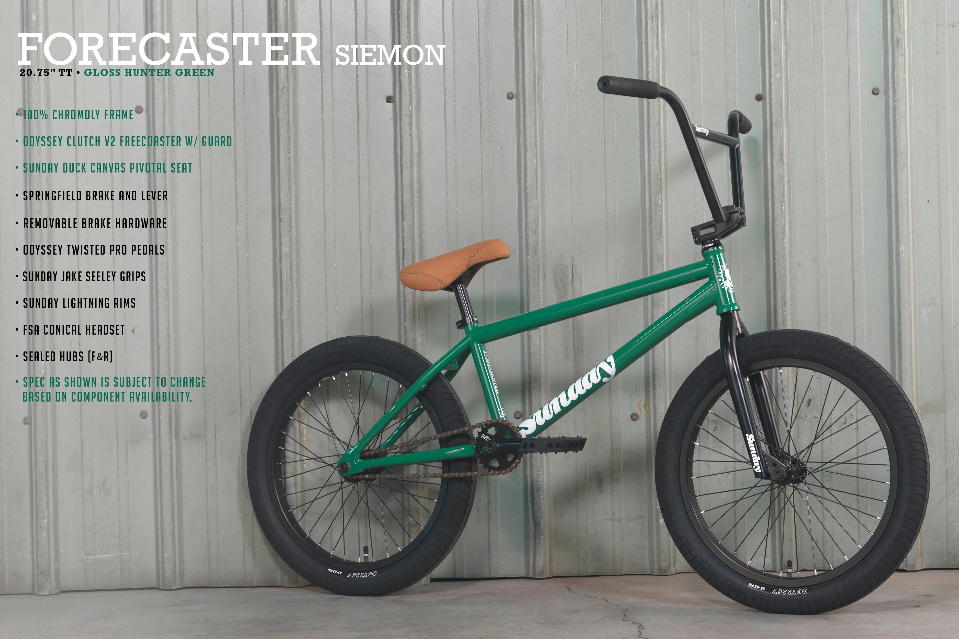 Sunday Forecaster - Alec Siemon Signature (Gloss Hunter Green with 20.75" tt) - Image 11