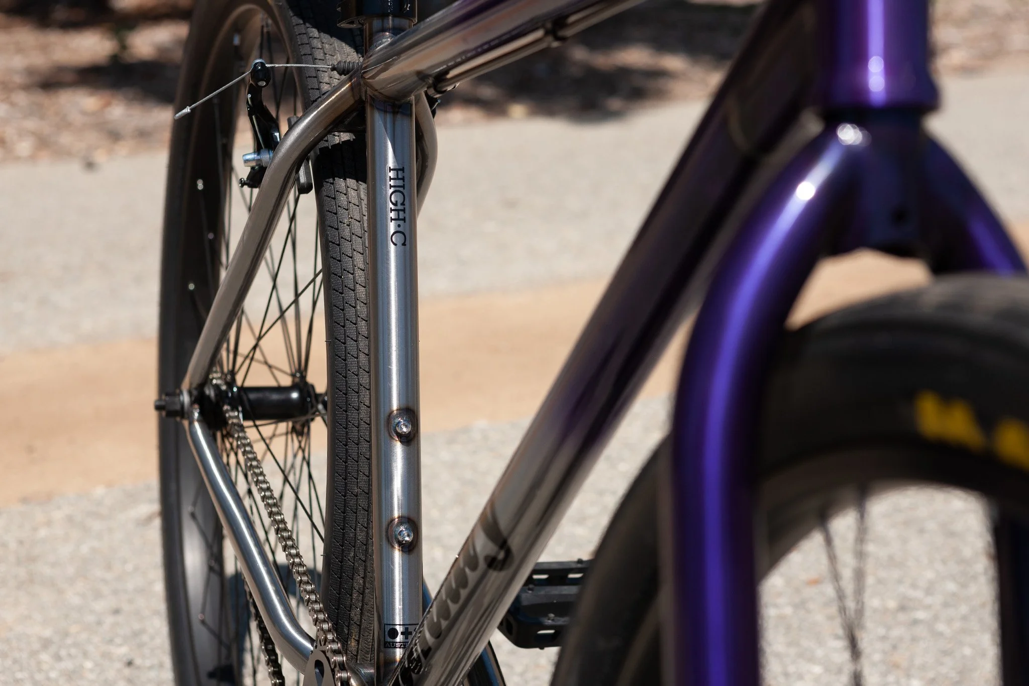 Sunday High C 29" (Gloss Trans Purple to Raw Fade with 23.5" tt) - Image 8