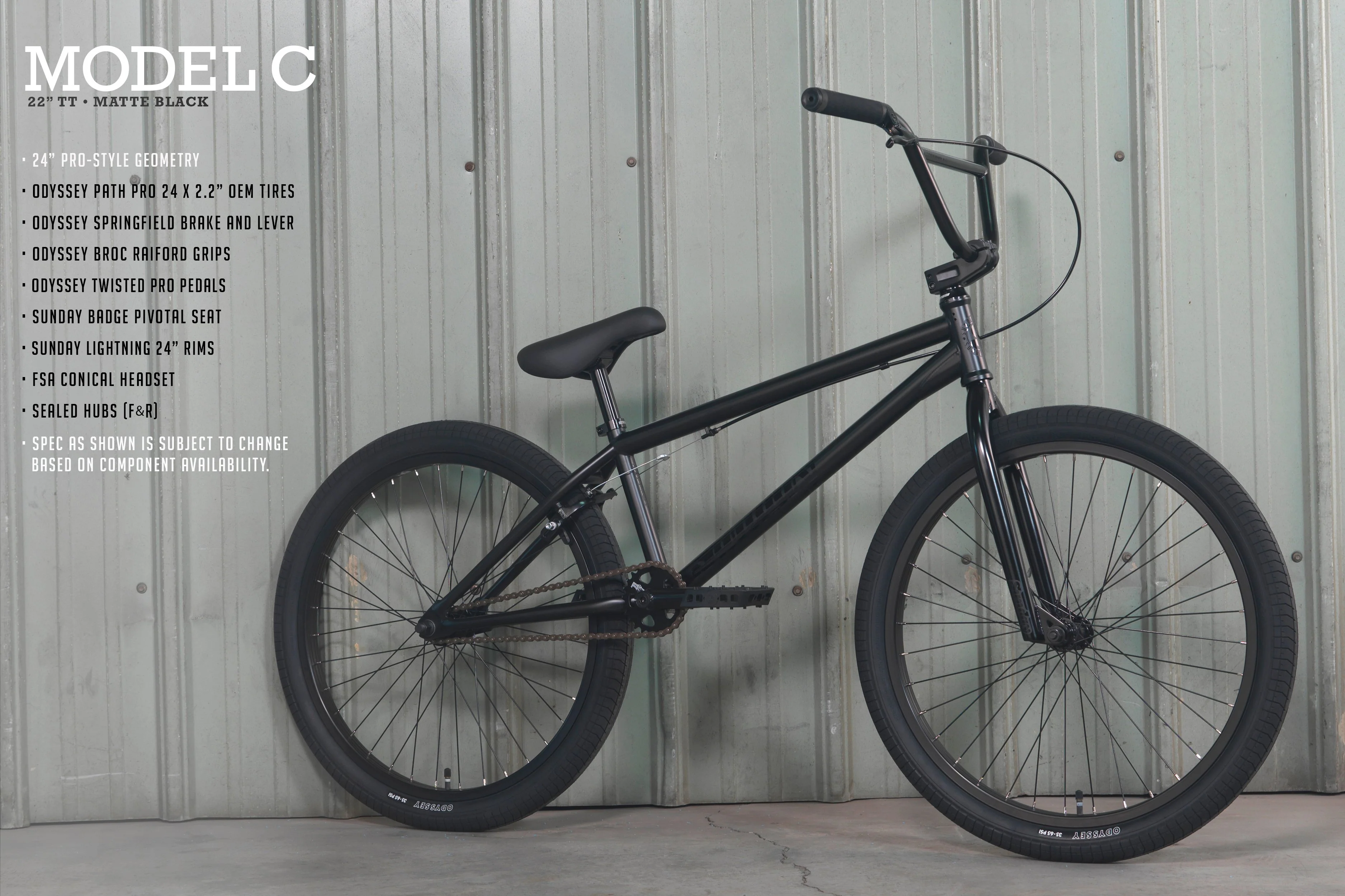 Sunday Model C 24" (Matte Black with 22" tt) - Image 13