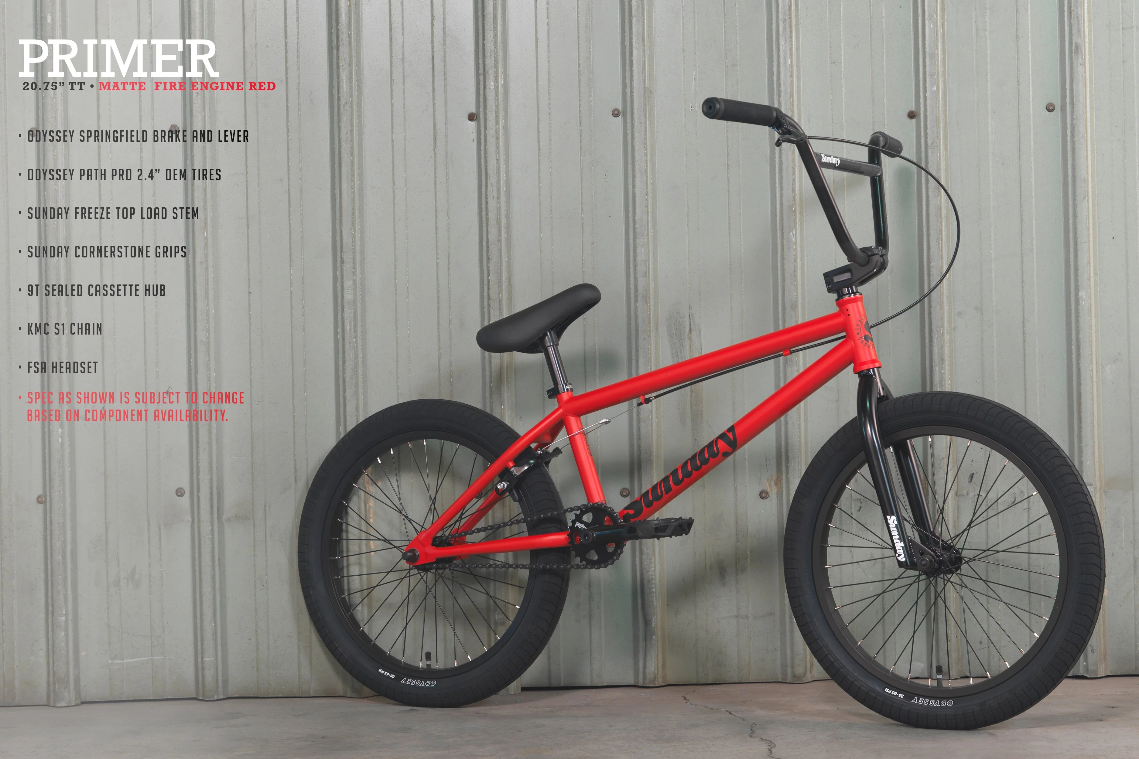 Sunday Primer (Matte Fire Engine Red with 20.75" tt) - Image 8