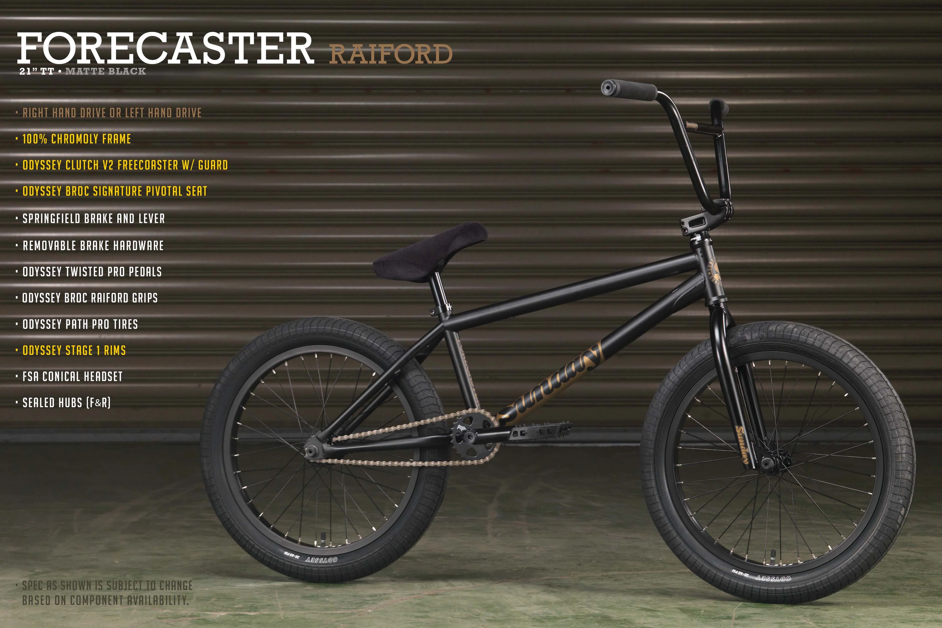 Sunday Forecaster - Broc Raiford Signature (Matte Black with 21" tt in LHD or RHD) - Image 18