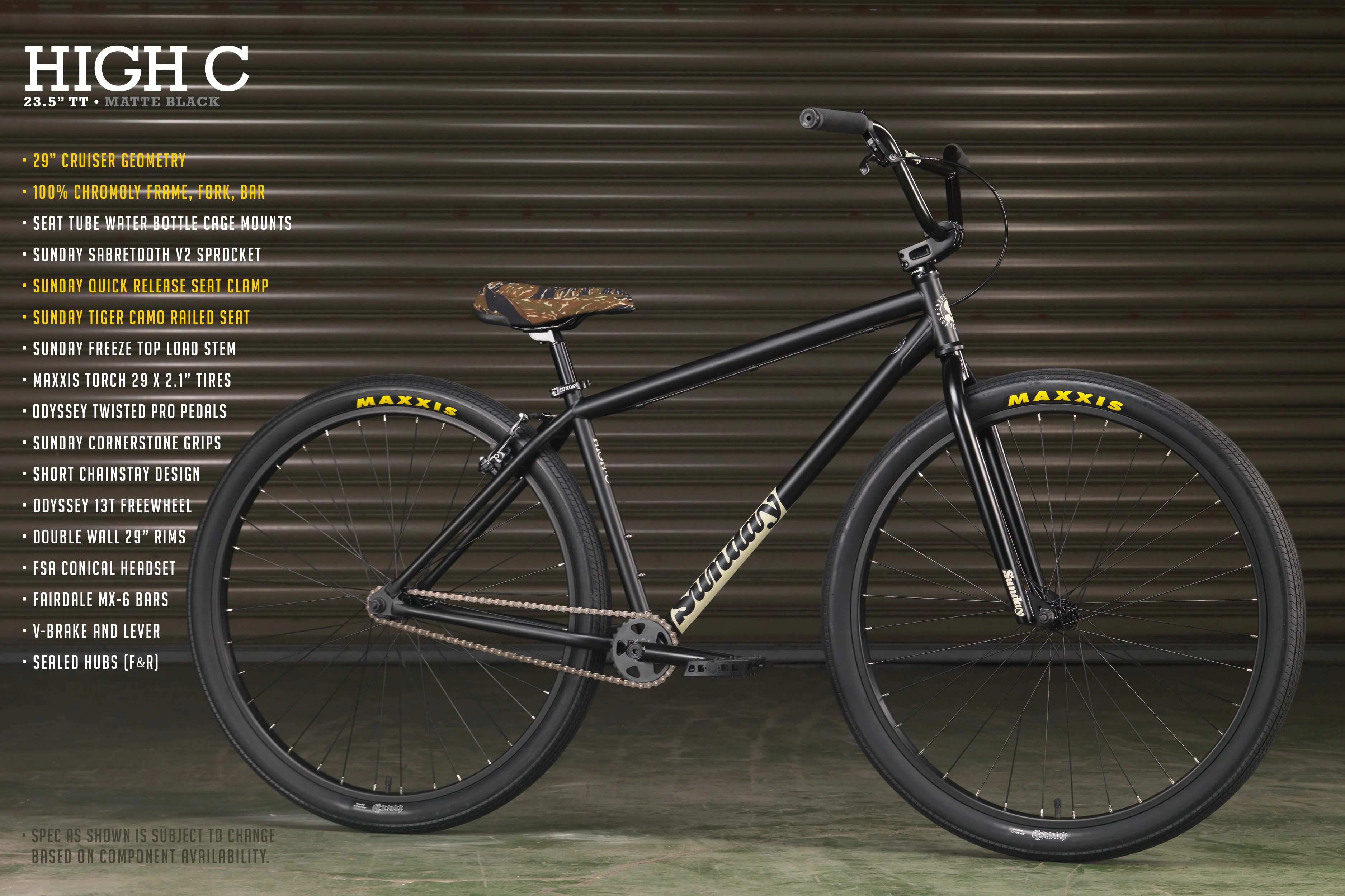 Sunday High C 29" (Matte Black with 23.5" tt) - Image 16