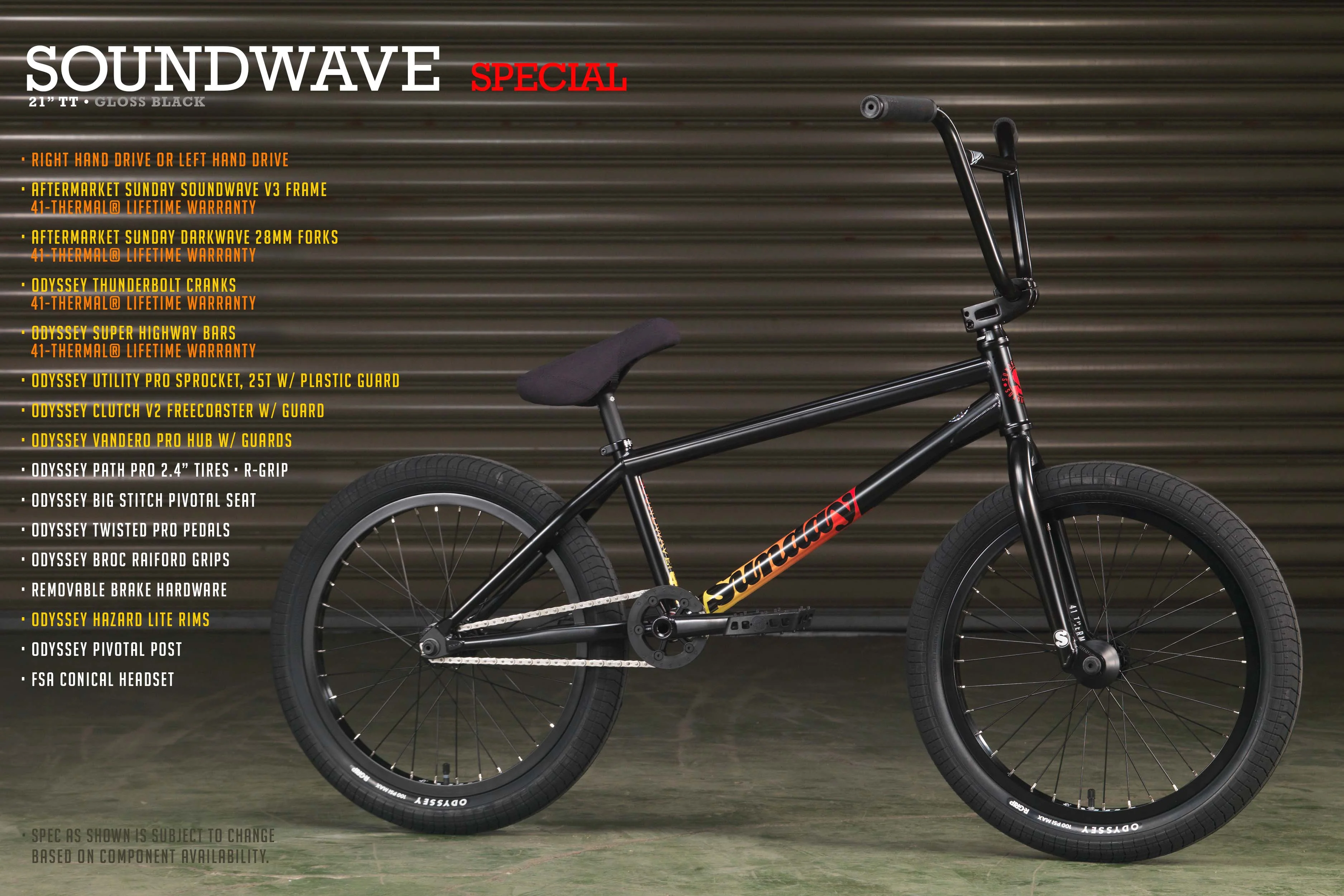 Sunday Soundwave Special (Rustproof Black with 21" tt in RHD or LHD) - Image 16