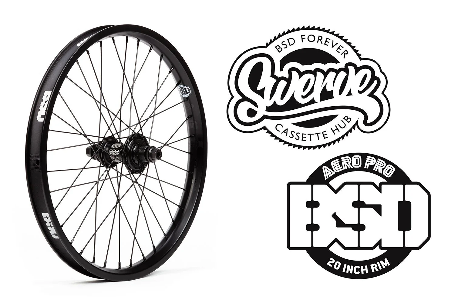 BSD Swerve + Aero Pro Cassette Wheel (Black) - Image 3