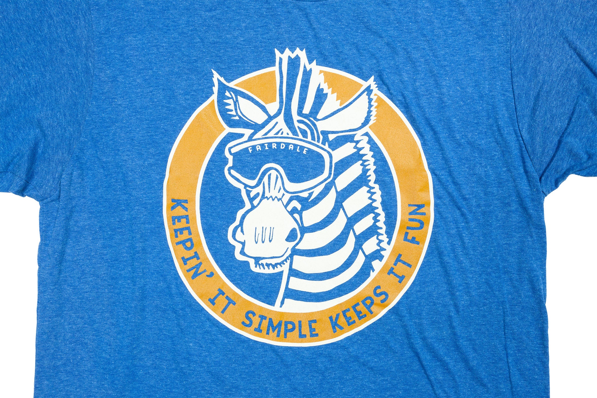 Fairdale Debra Zebra Tee (Heather Royal Blue) - Image 2