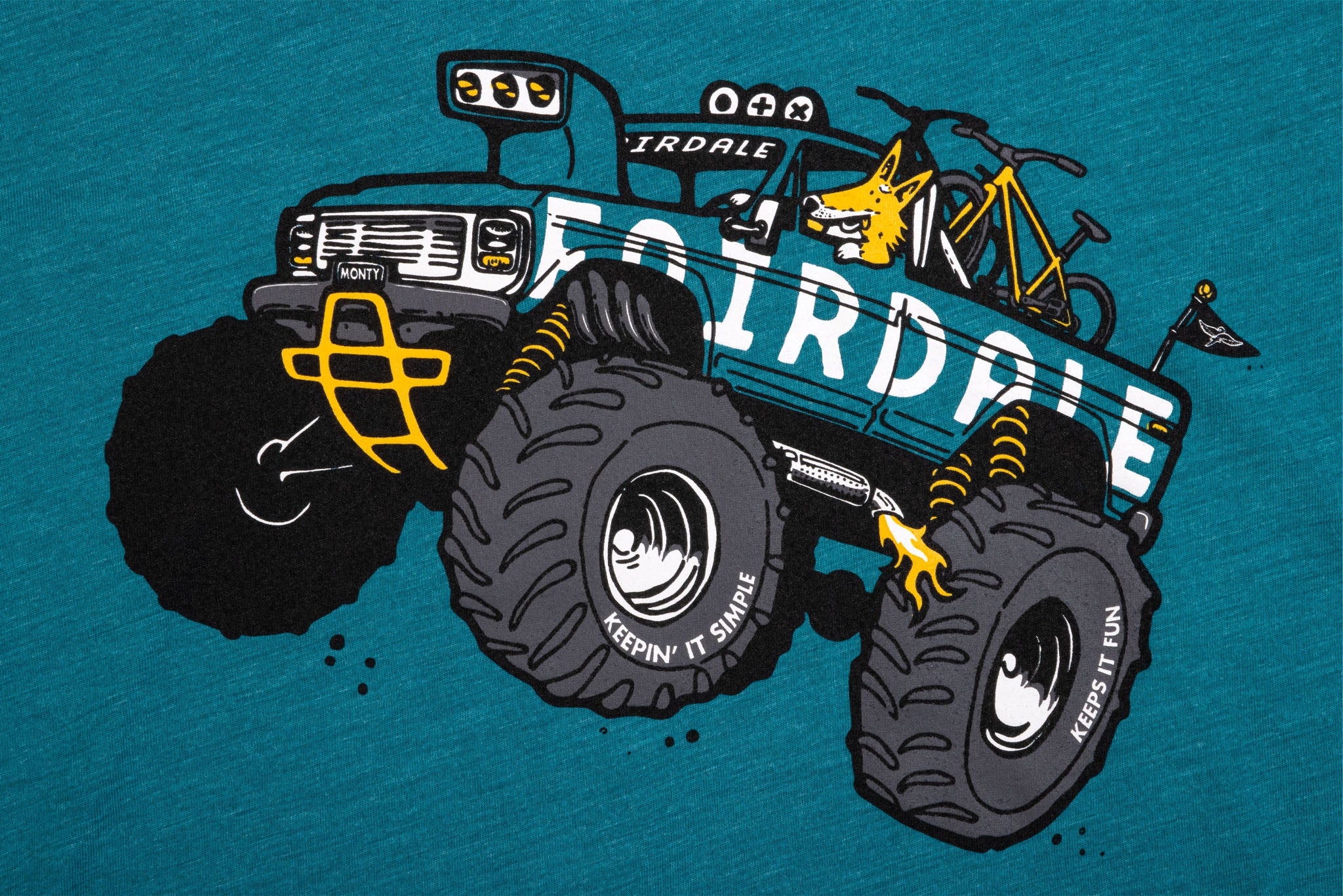 Fairdale Monty Truck Tee (Heather Teal Tri-blend) - Image 2
