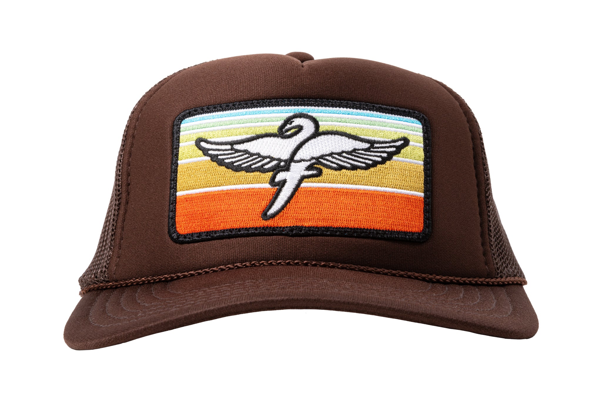 Fairdale Swan Trucker Hat (Brown w/ Sunrise Patch) - Image 3