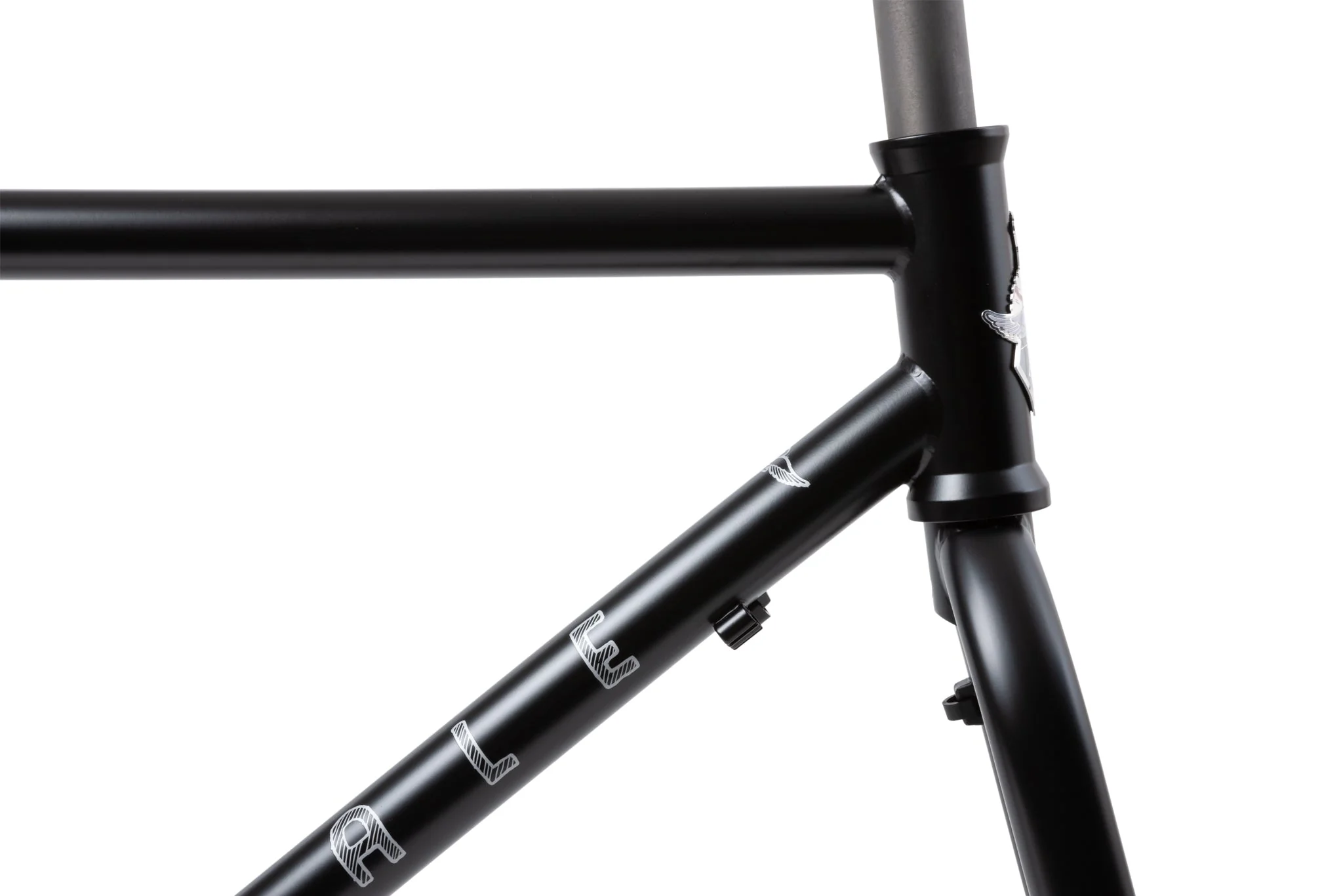 Fairdale Weekender Frame and Fork Kit (Matte Black with Silver Stickers) - Image 2