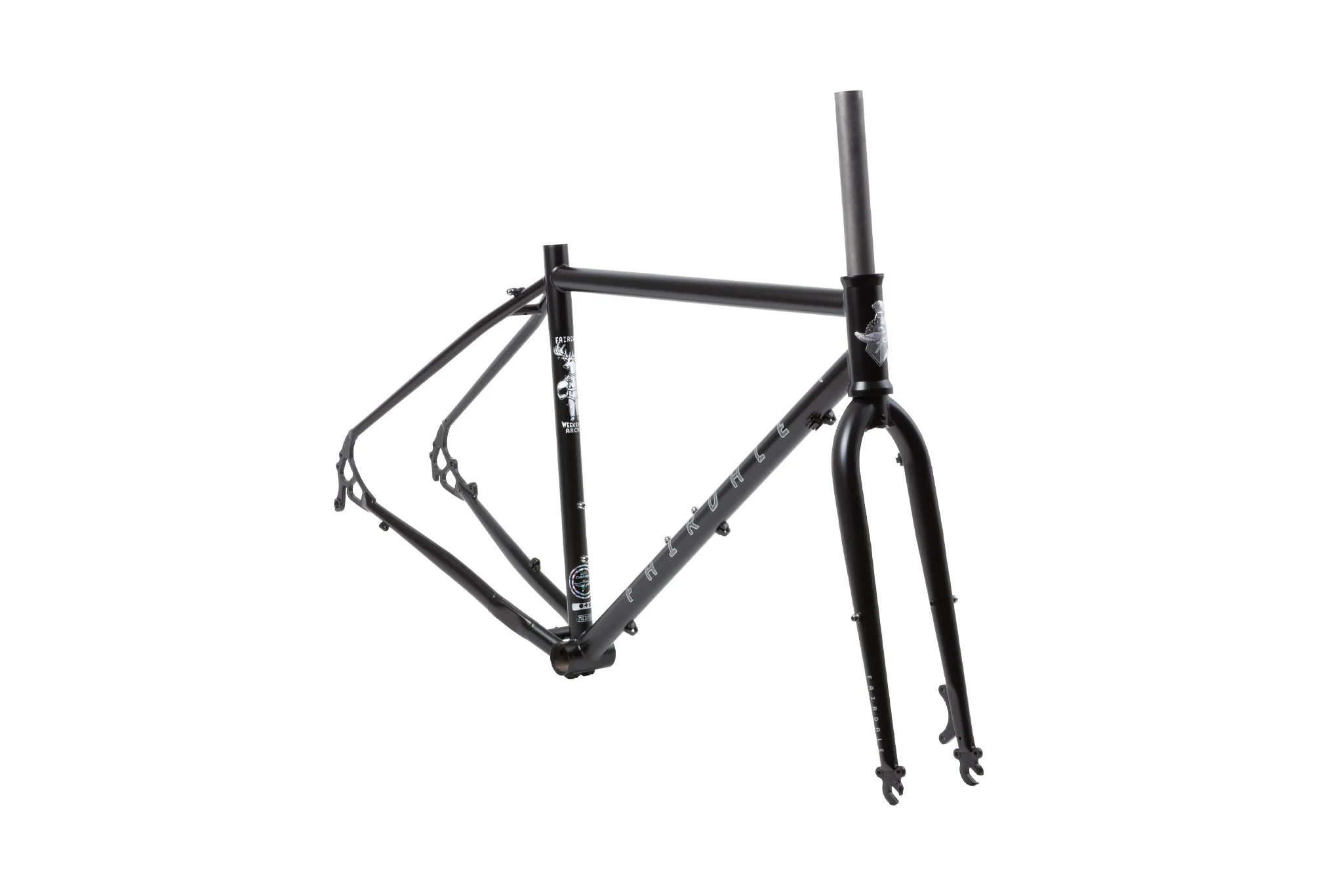 Fairdale Weekender Frame and Fork Kit (Matte Black with Silver Stickers) - Image 6