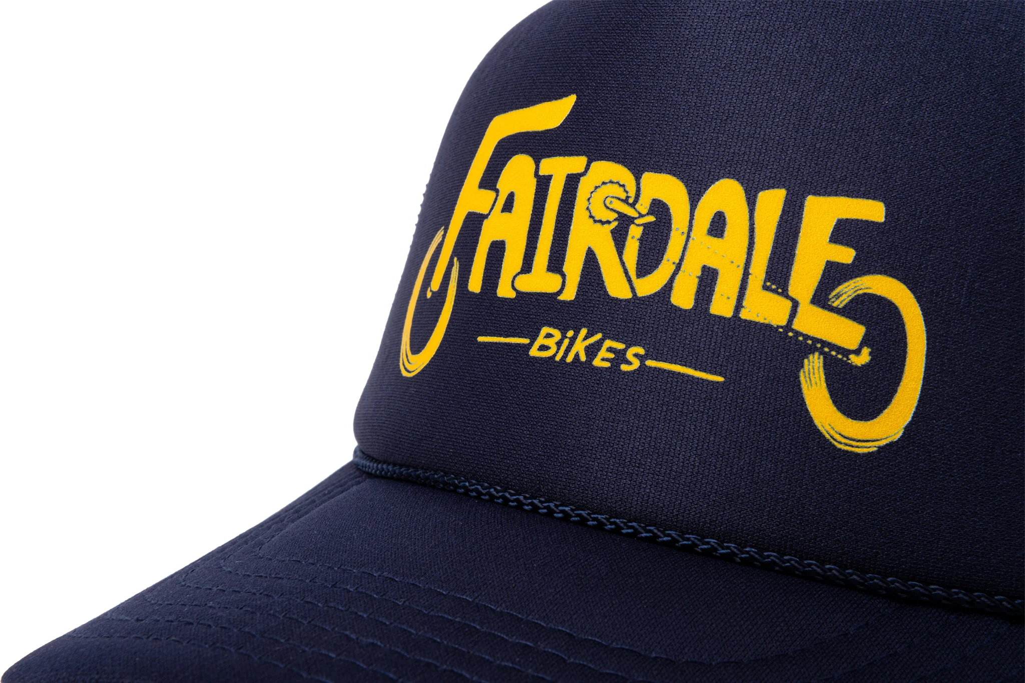Fairdale Wheels Logo Hat (Navy w/ Sunset Gold Ink) - Image 3