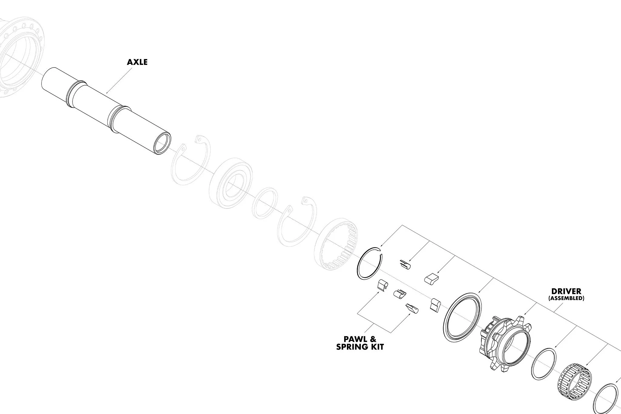 GSport Roloway Cassette Hub Parts - Image 3