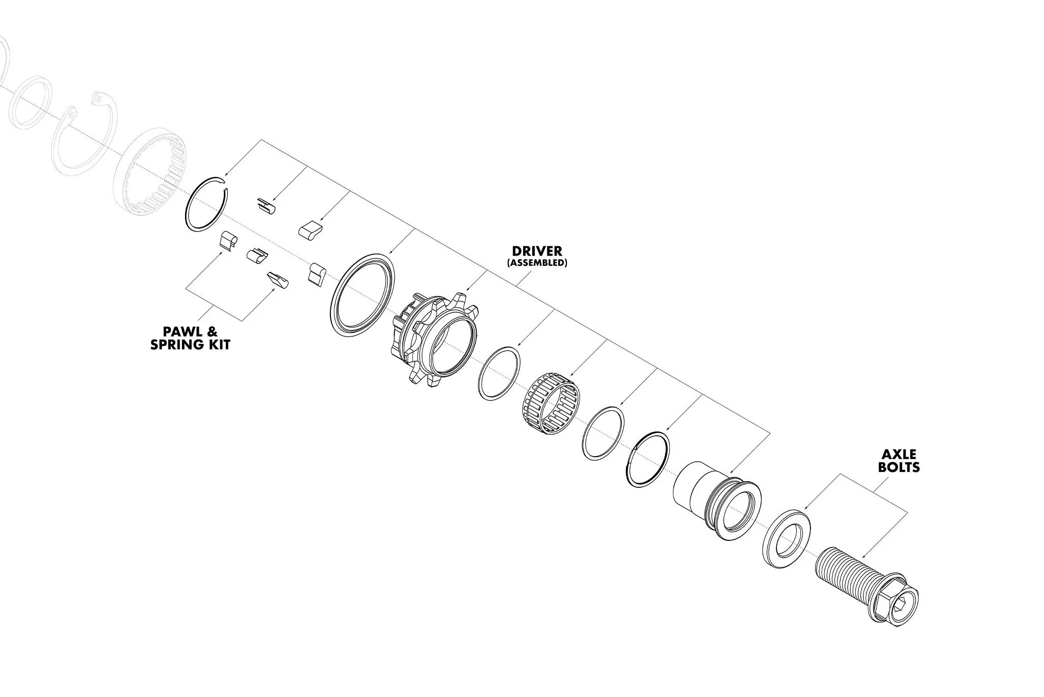 GSport Roloway Cassette Hub Parts - Image 4