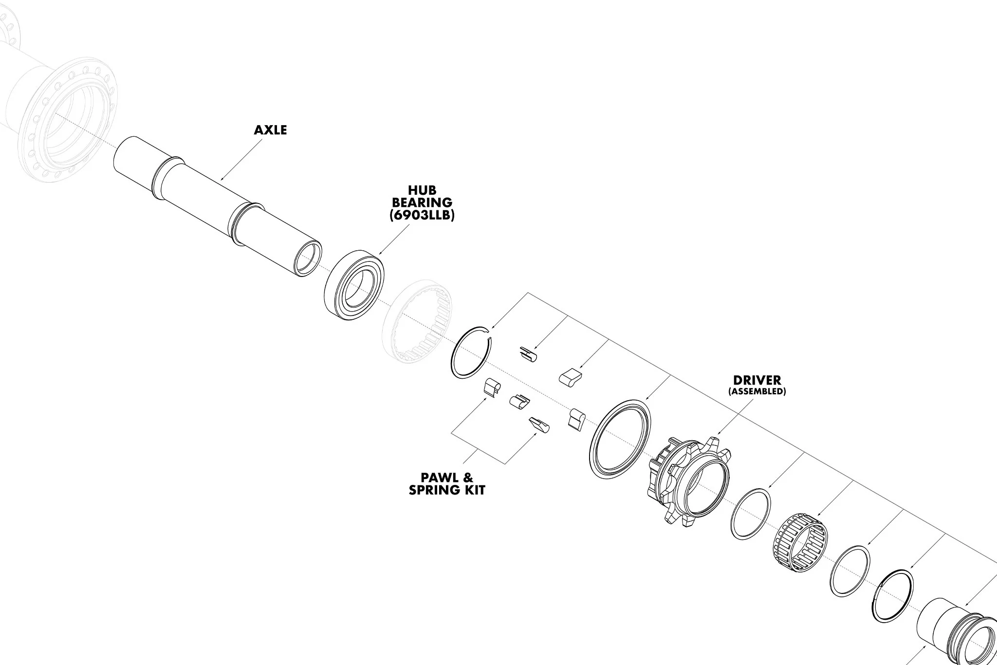 Odyssey Antigram Cassette Hub Parts (v1/v2) - Image 3