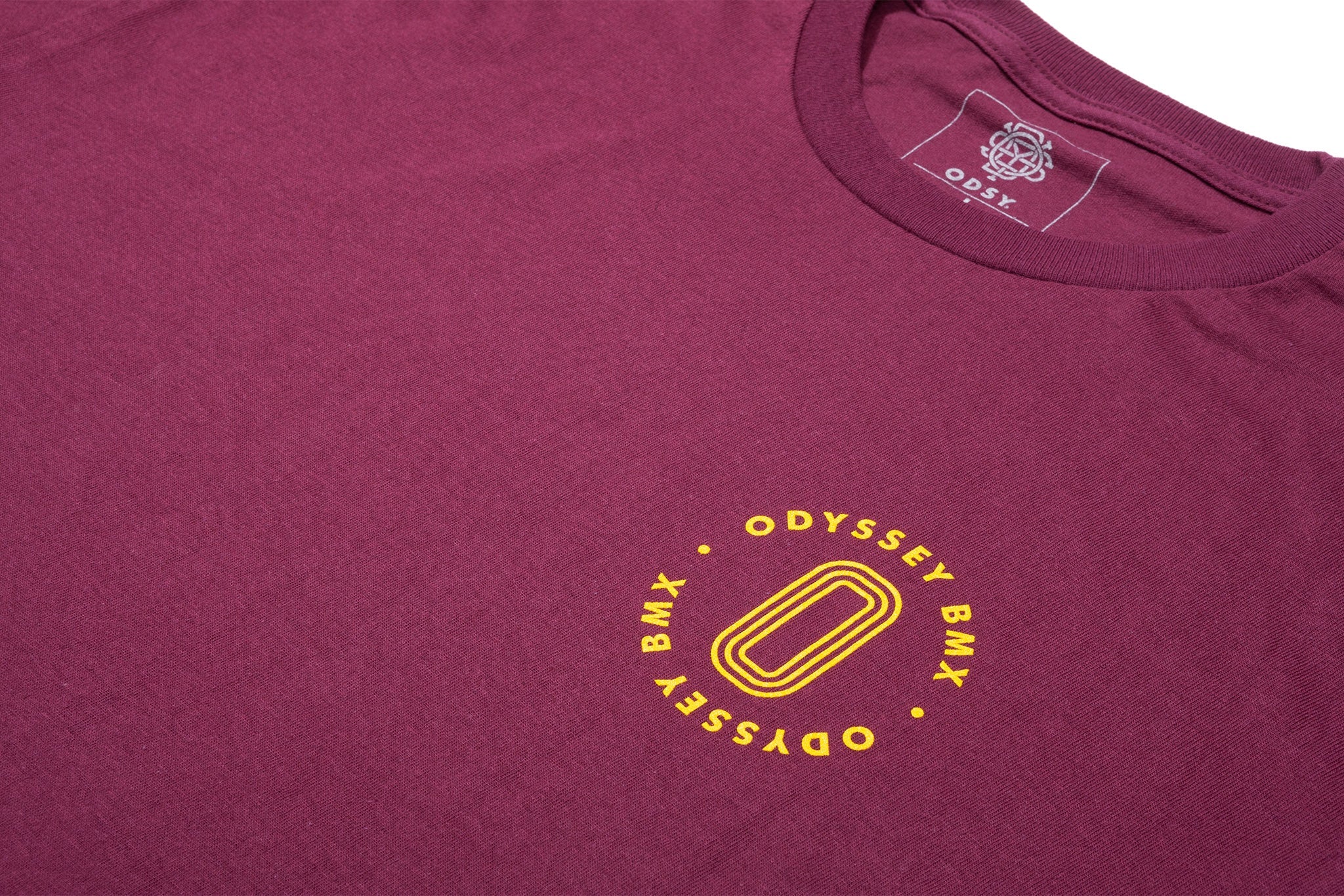 Odyssey Athens Tee (Burgundy with Mustard Ink) - Image 3