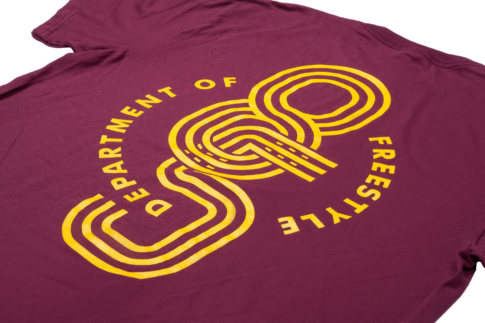 Odyssey Athens Tee (Burgundy with Mustard Ink) - Image 4