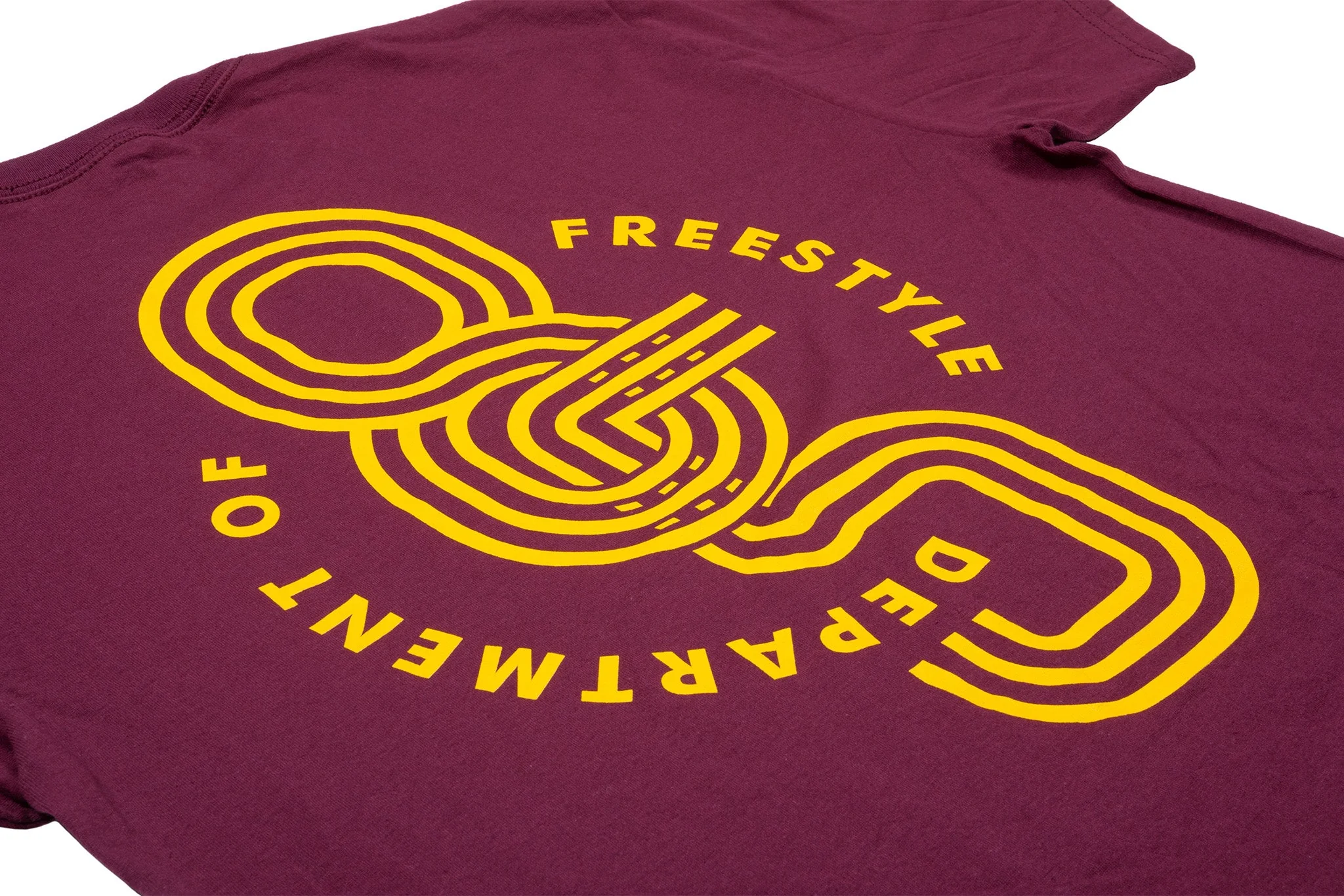Odyssey Athens Tee (Burgundy with Mustard Ink) - Image 5