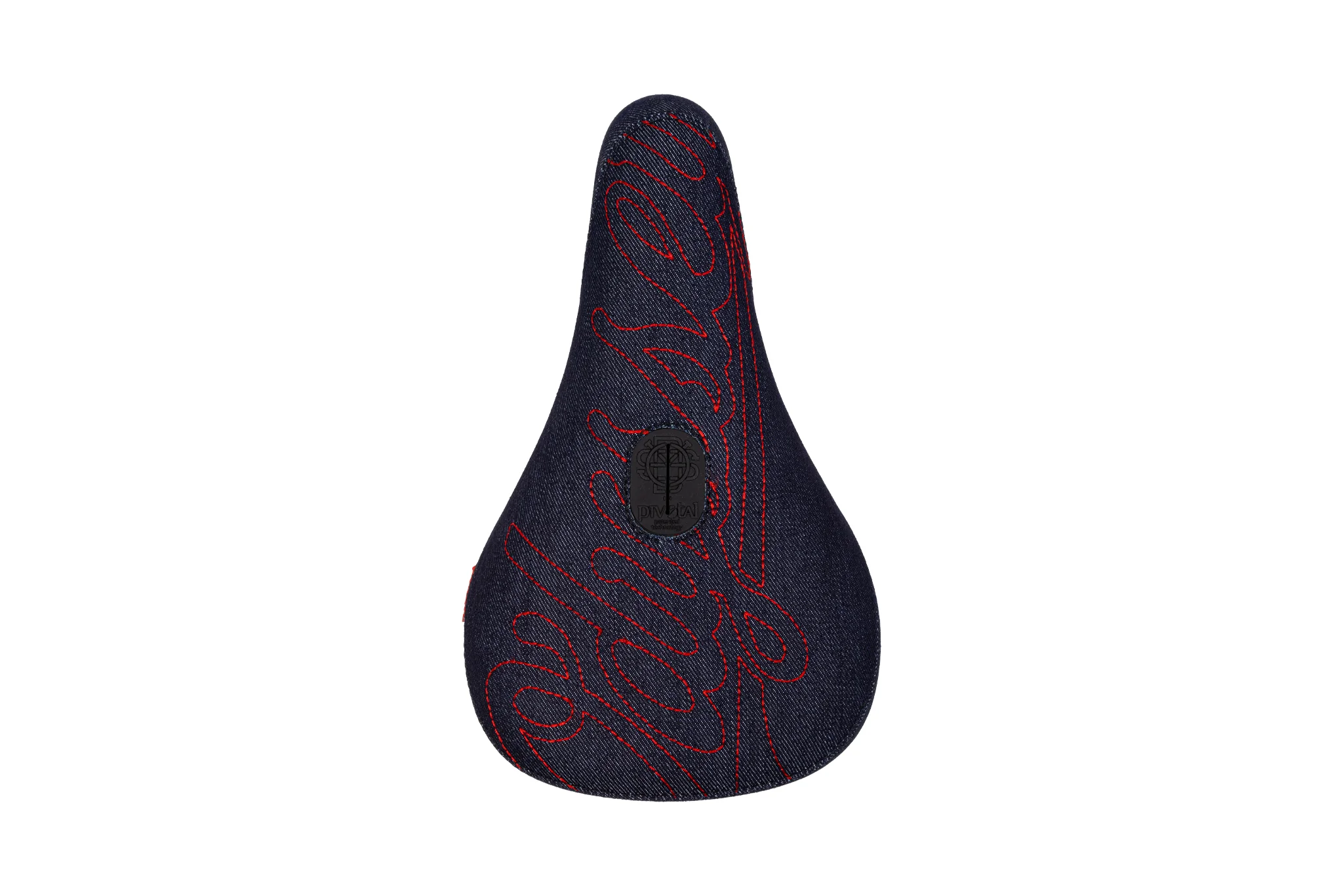 Odyssey Big Stitch Fat Seat (Denim with Red Embroidery) - Image 3