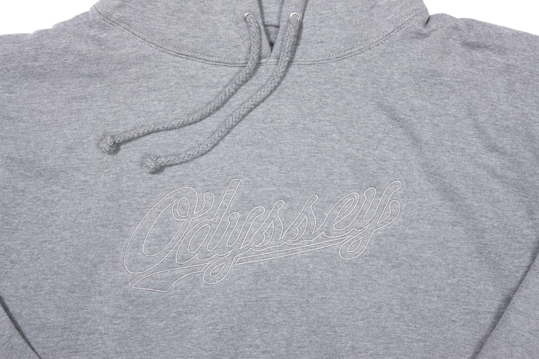 Odyssey Big Stitch Pullover Hoodie (Gunmetal Heather with Gray Stitch) - Image 3