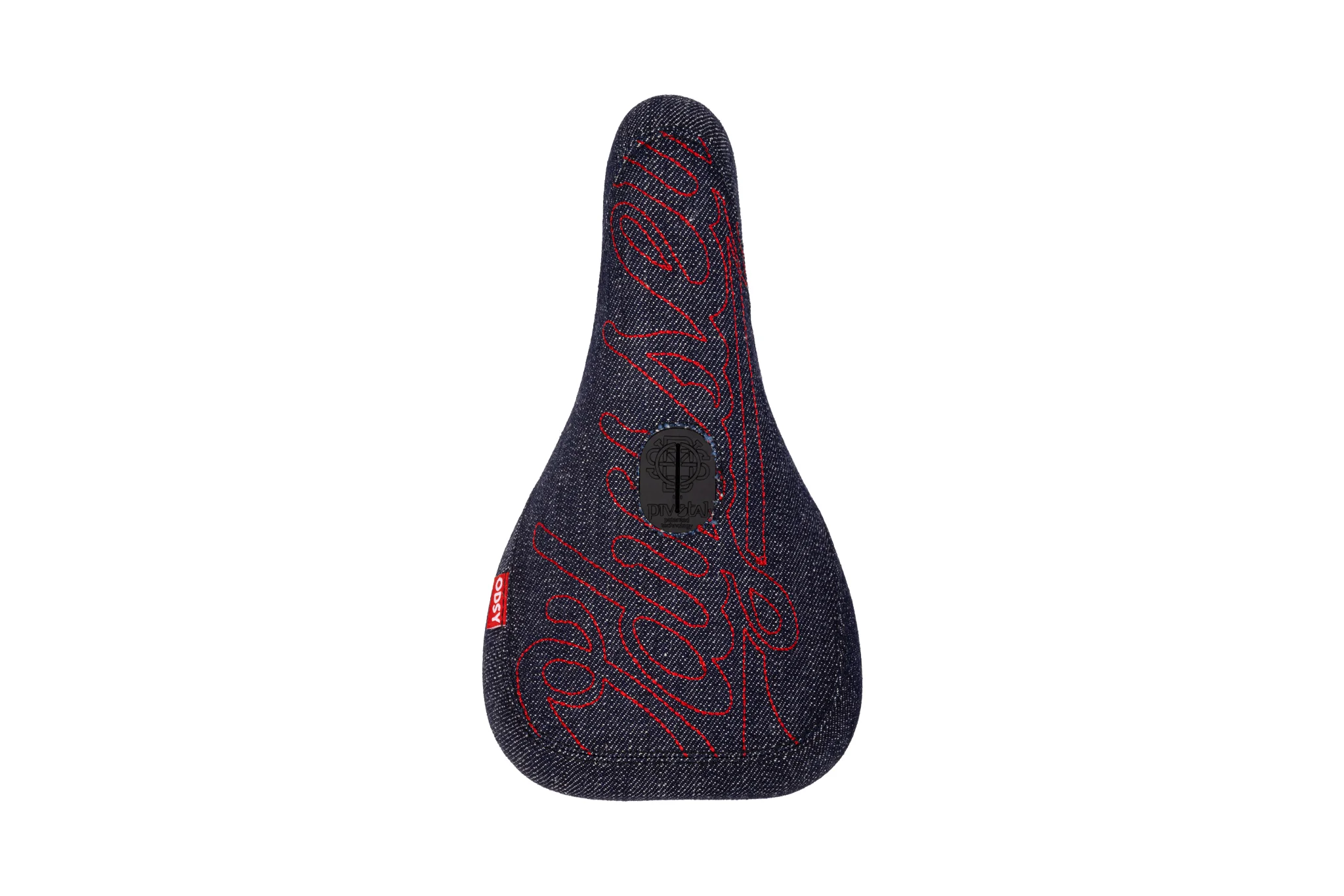 Odyssey Big Stitch Slim Seat (Denim w/ Red Embroidery) - Image 2