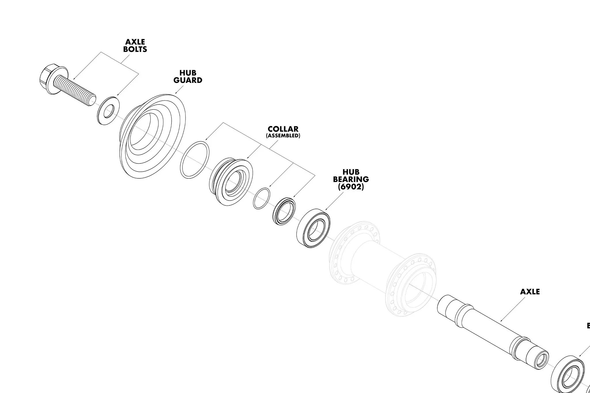 Odyssey C5 Front Hub Parts - Image 2