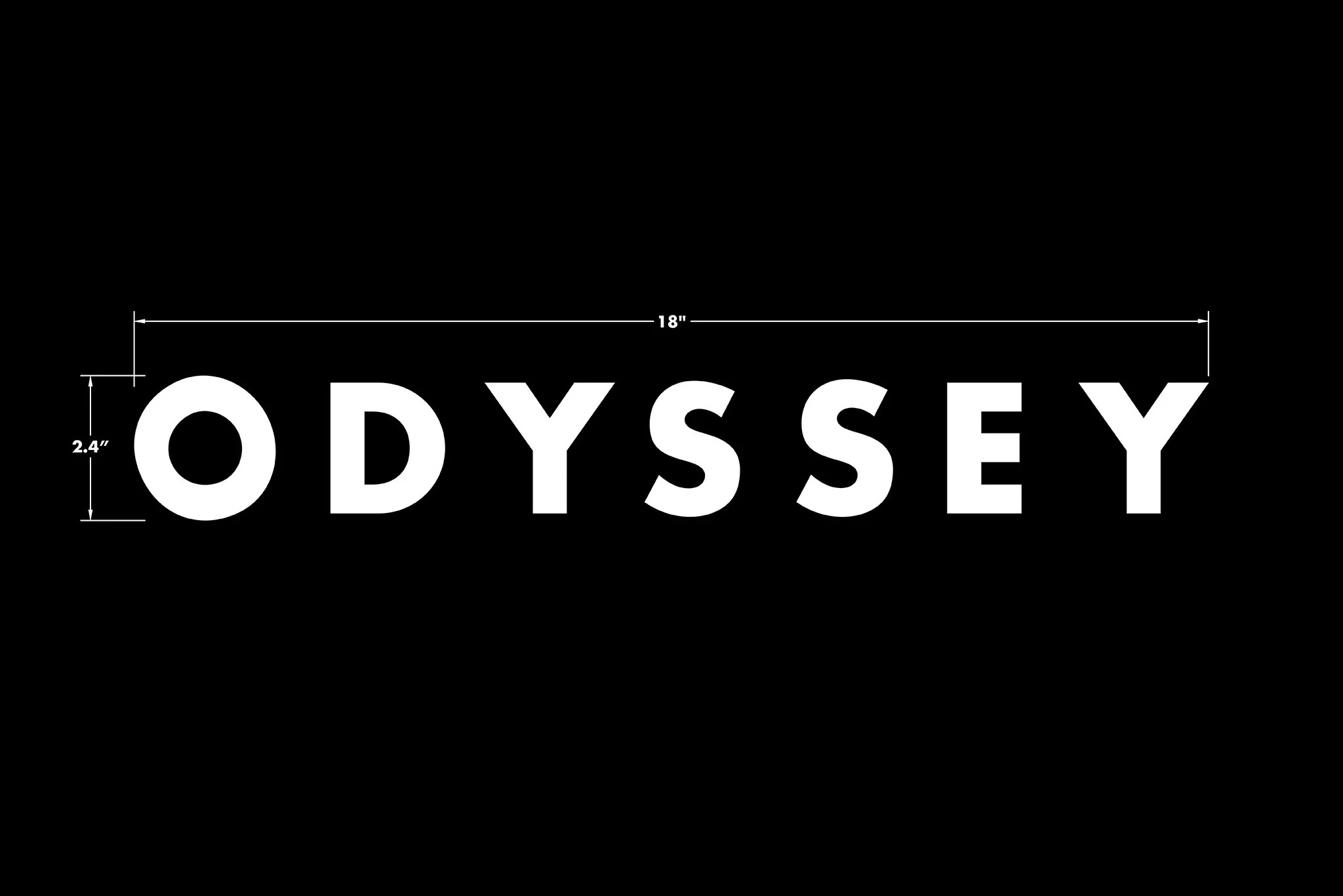 Odyssey Futura Big Ramp Die-Cut Sticker (White) - Image 2