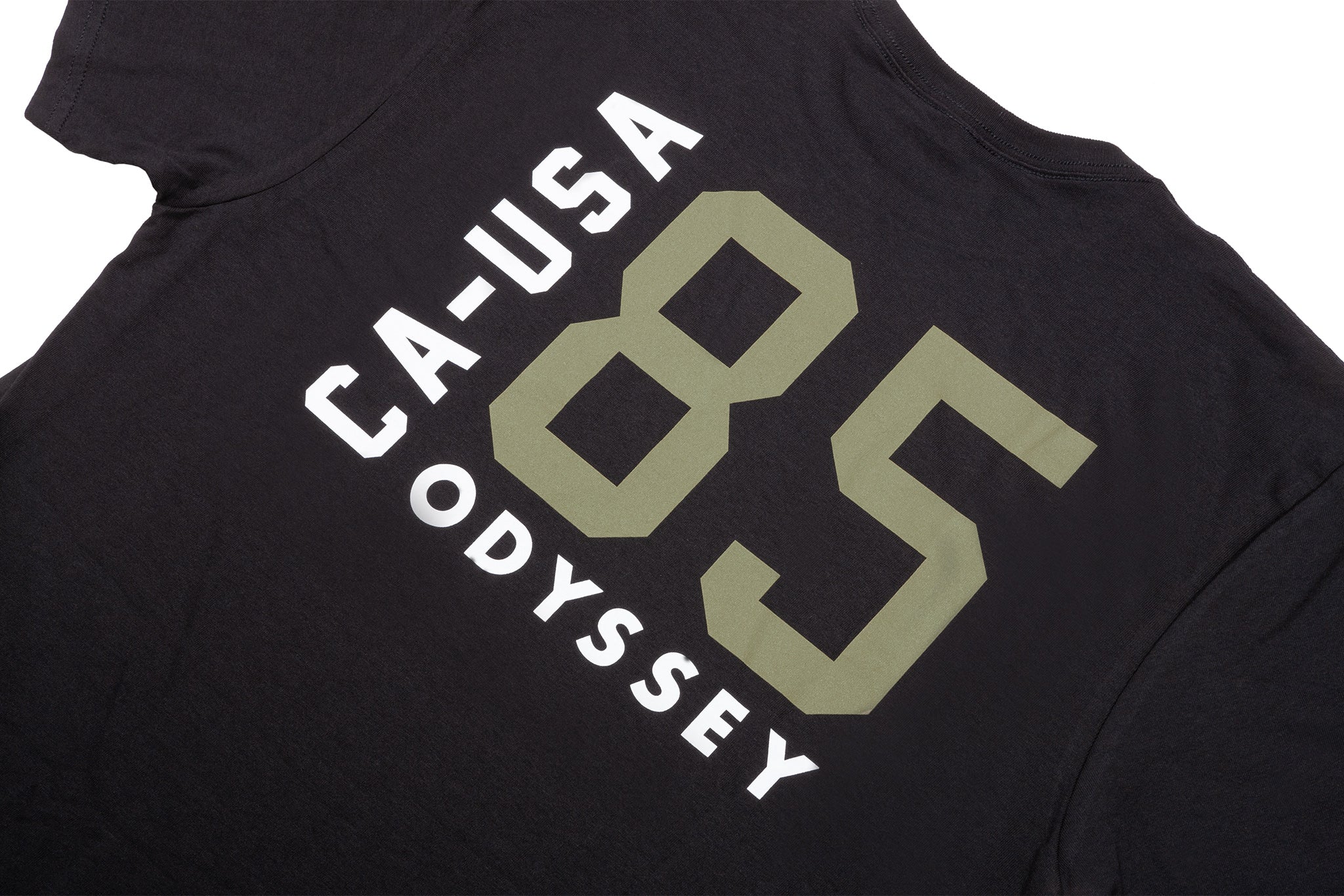 Odyssey Import Tee (Black with Olive Ink) - Image 3