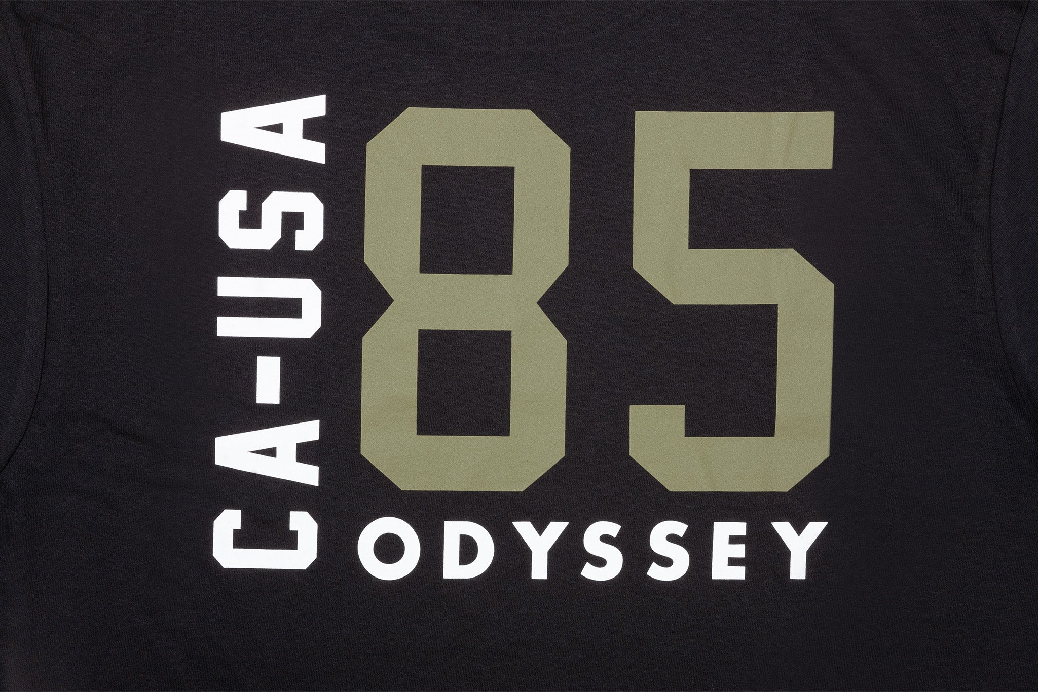 Odyssey Import Tee (Black with Olive Ink) - Image 5