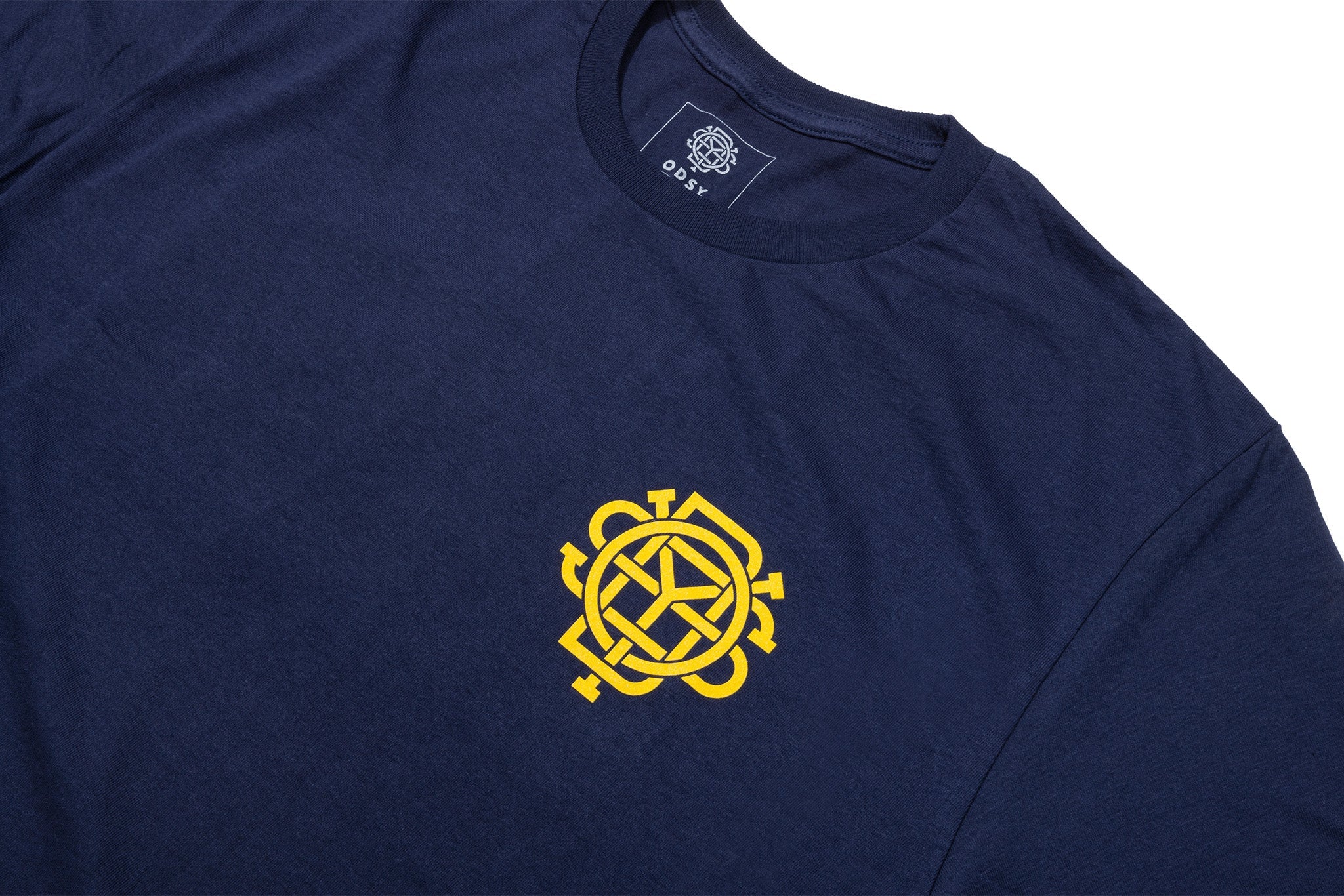 Odyssey Import Tee (Navy with Mustard Ink) - Image 2