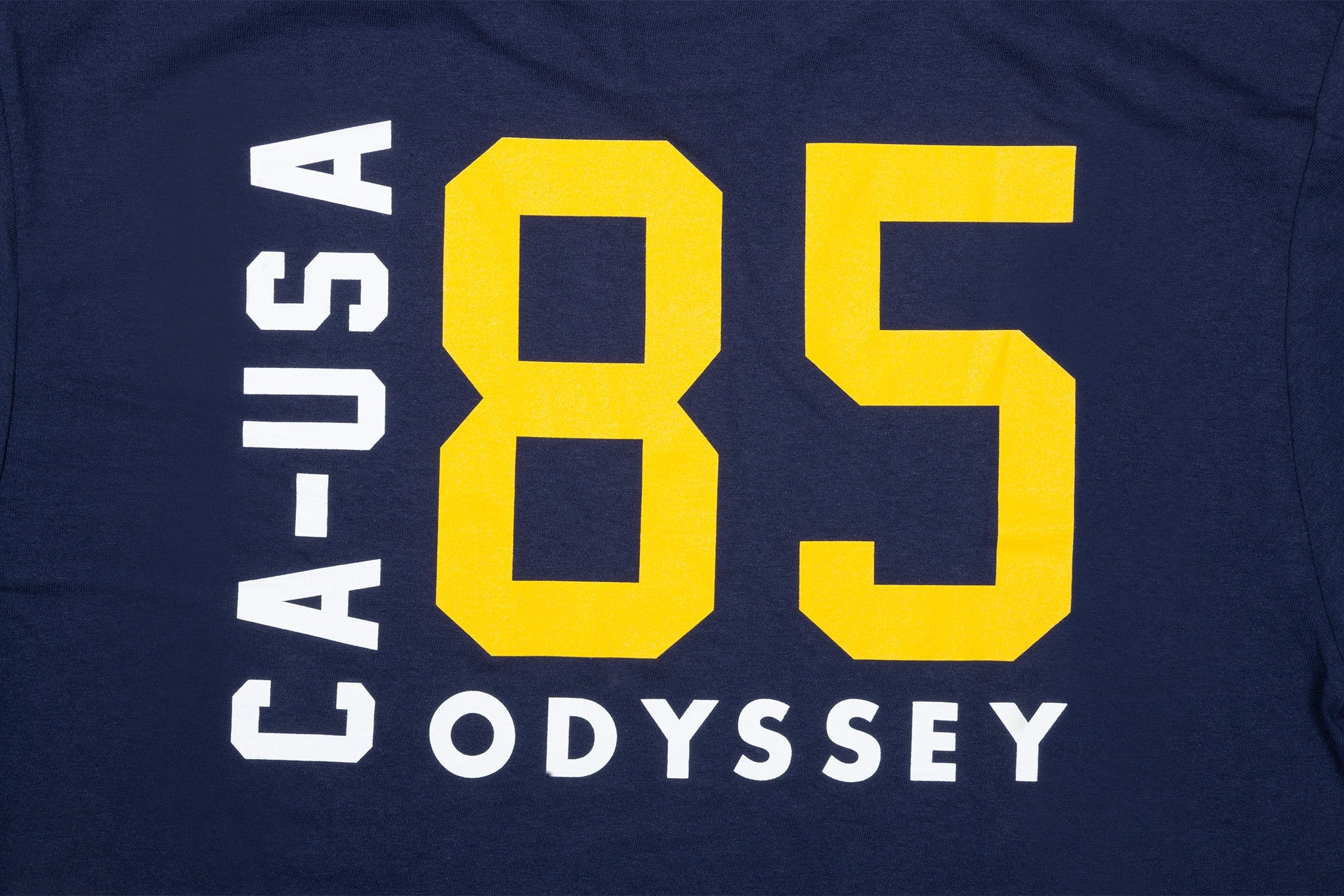 Odyssey Import Tee (Navy with Mustard Ink) - Image 5