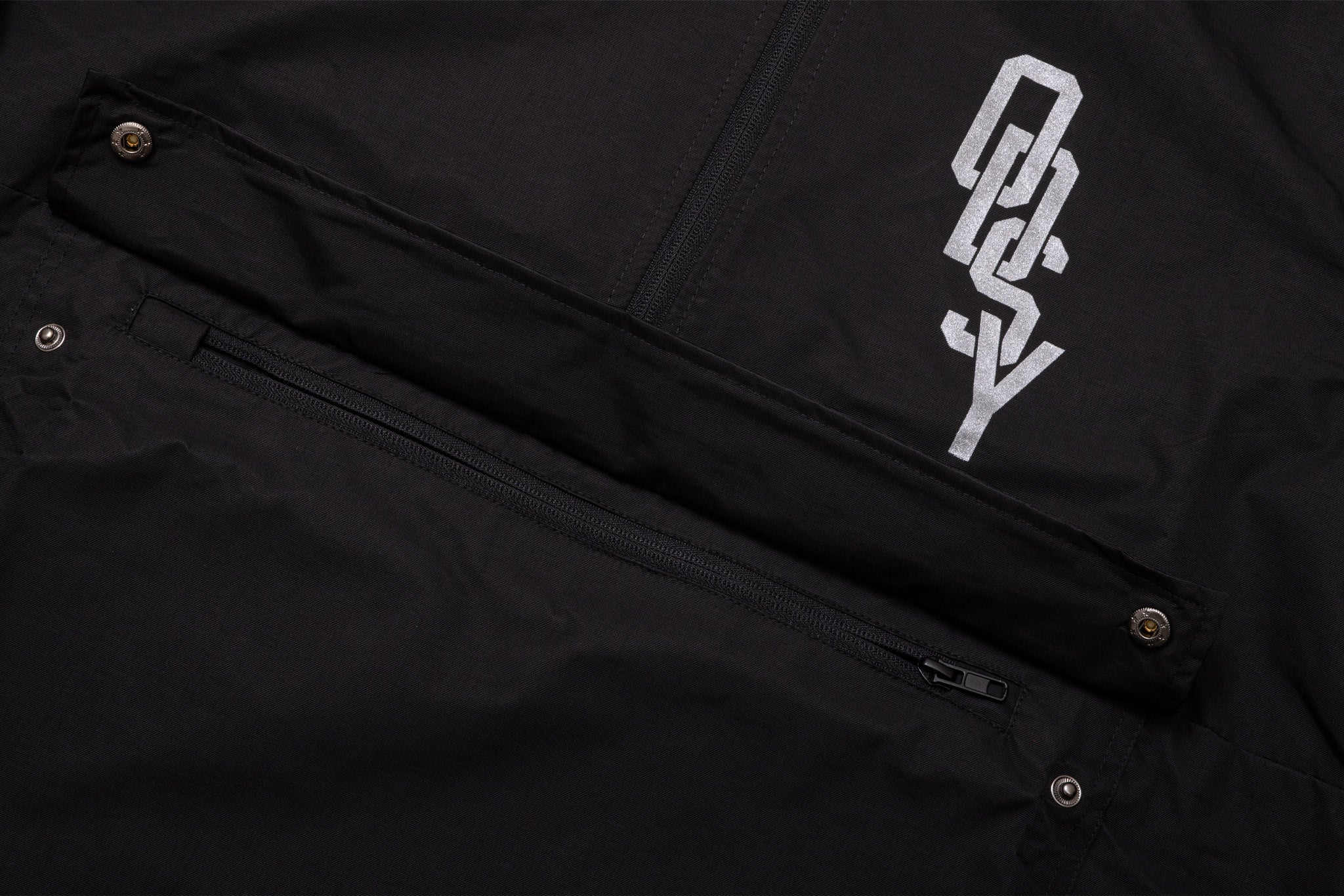 Odyssey Interlock Windbreaker Anorak Jacket (Black with Reflective Ink) - Image 3