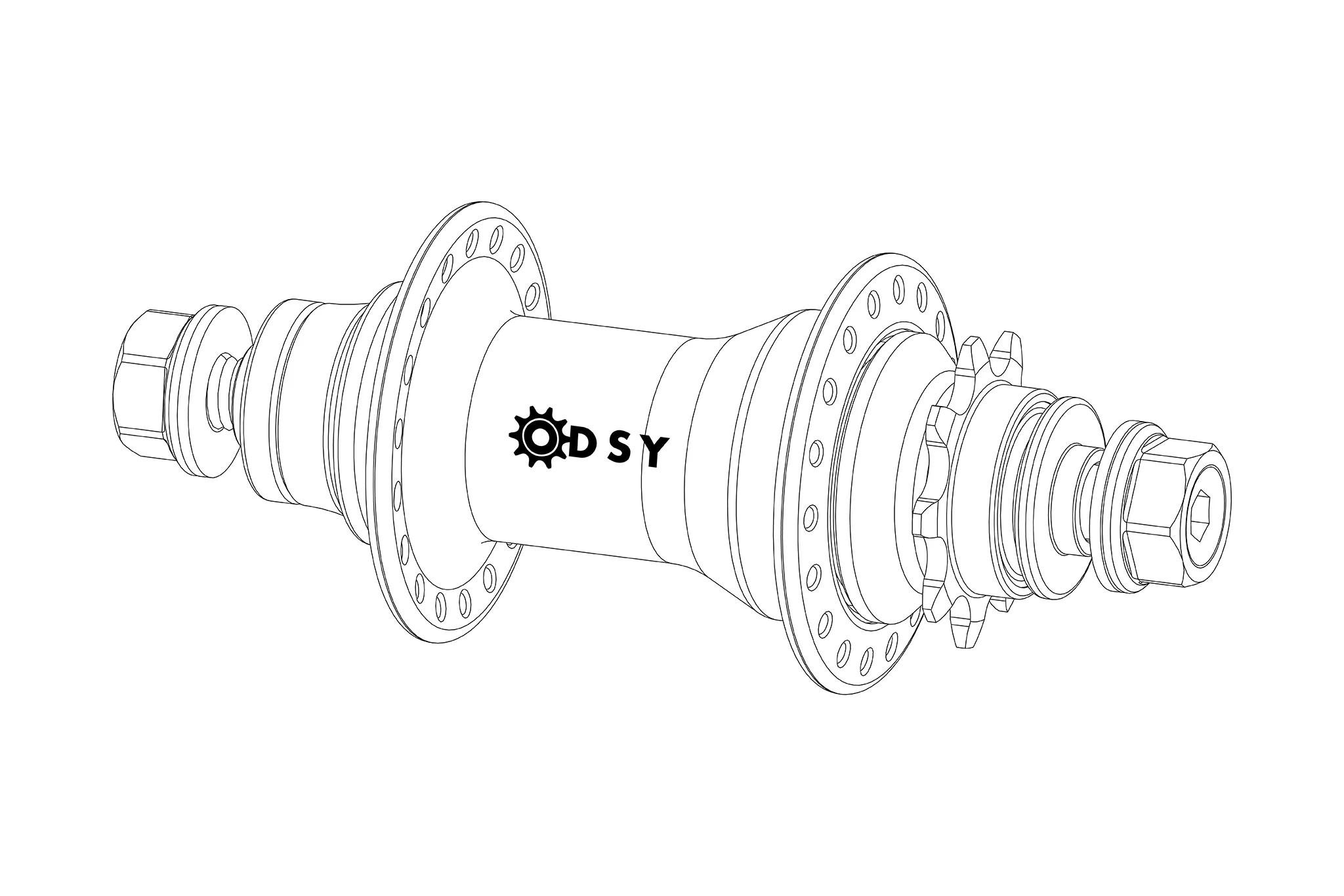 Odyssey Quartet Hub Parts (Front/Rear)