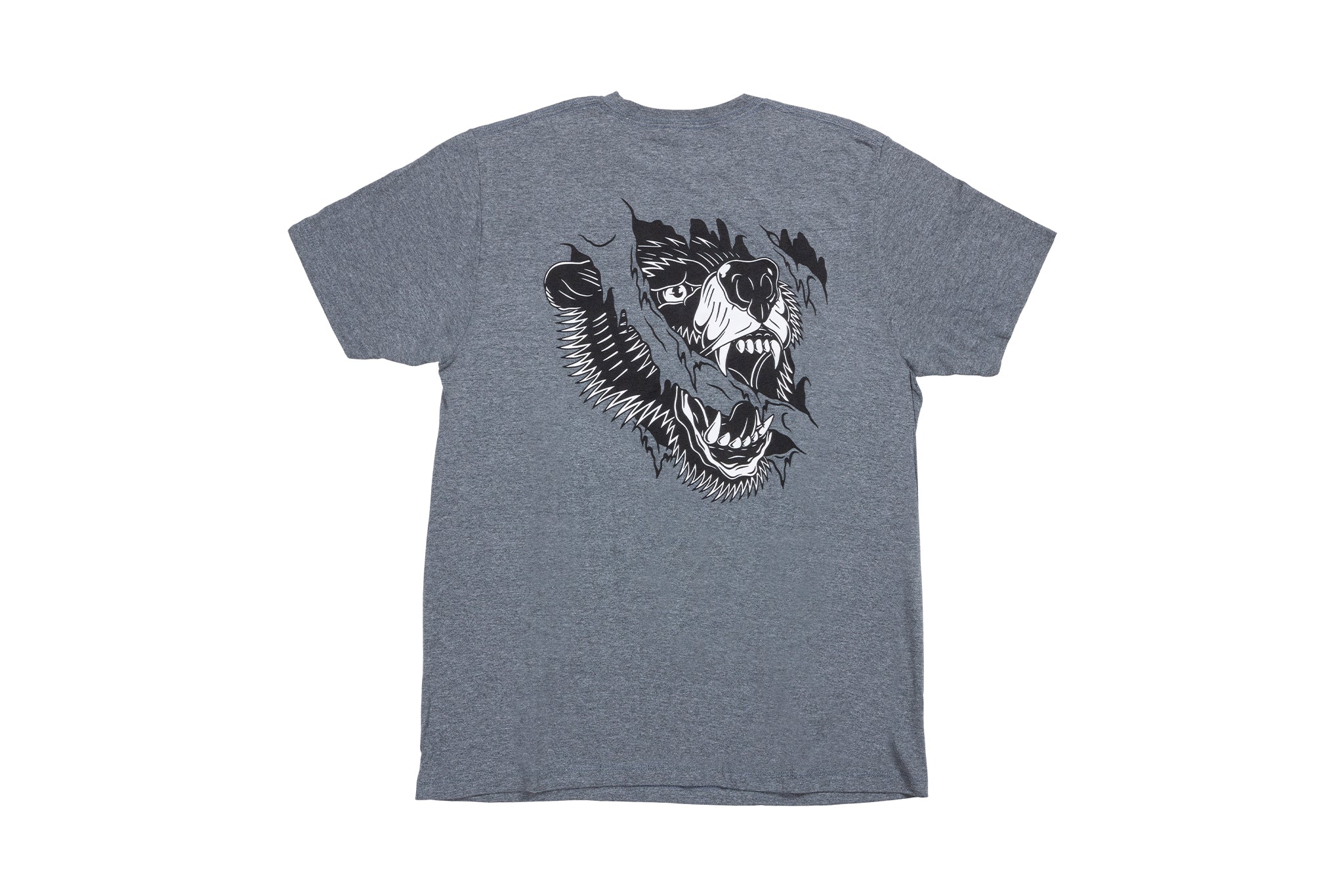 Odyssey Ripped Monogram Tee (Heather Gray) - Image 3