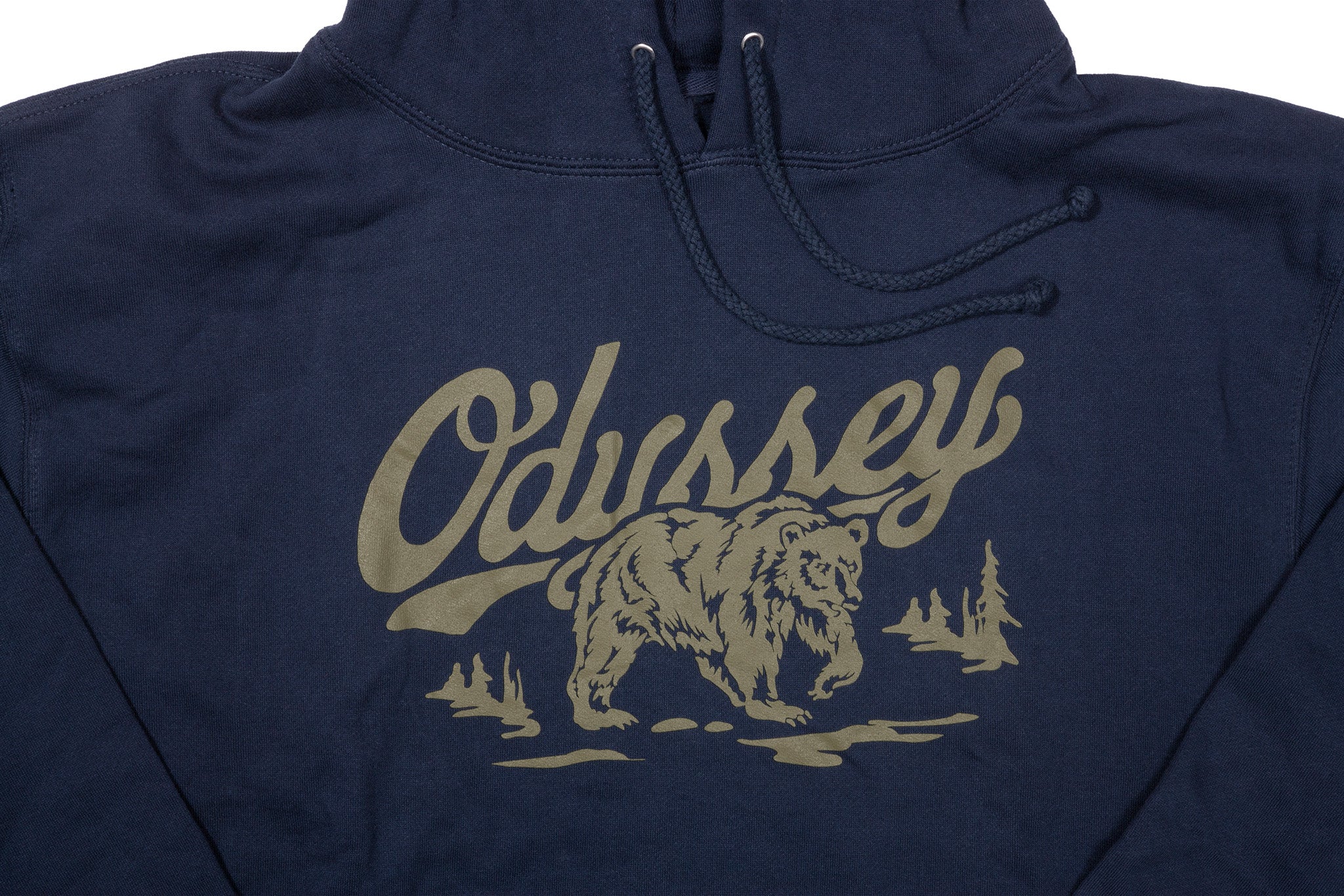Odyssey Roam Pullover Hoodie (Navy with Olive Ink) - Image 3