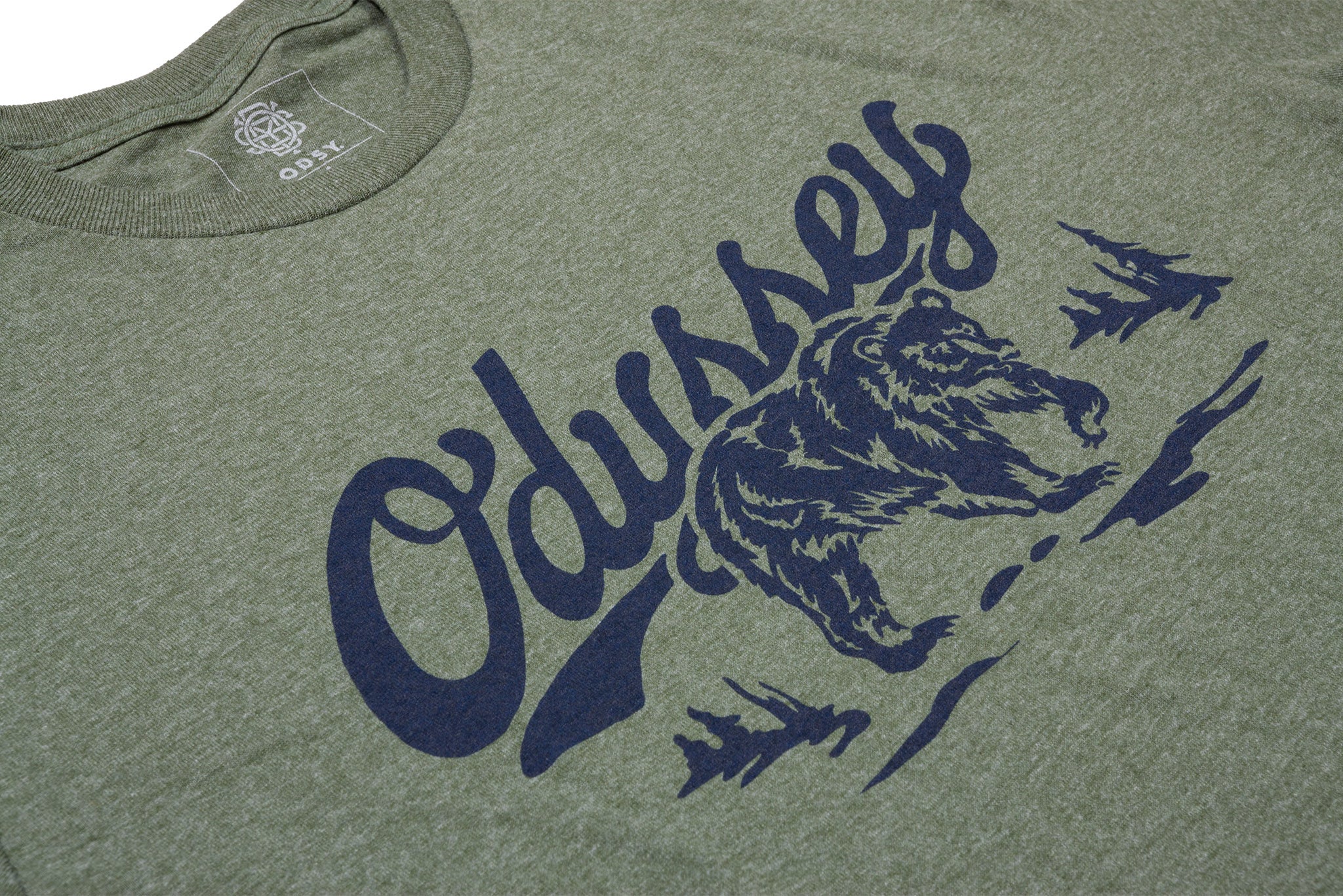 Odyssey Roam Tee (Olive with Navy Ink) - Image 2