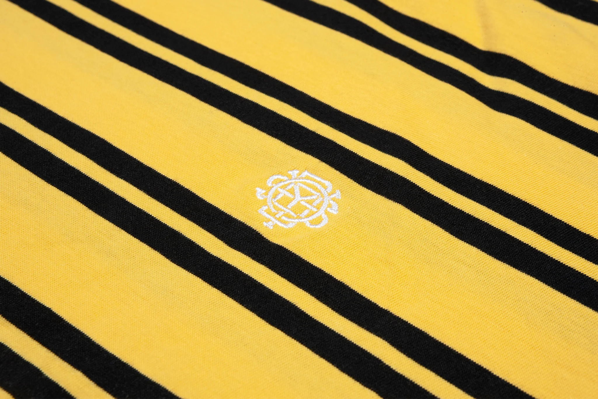 Odyssey Stitched Monogram Striped Tee (Yellow/Black) - Image 4