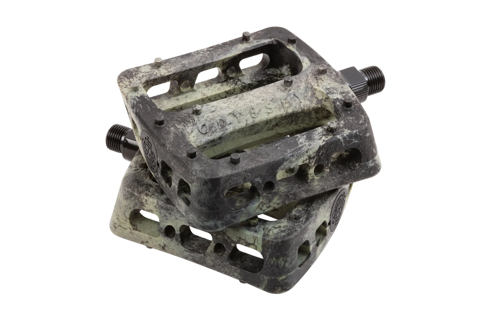 Odyssey Twisted Pro PC Pedals (Army Green/Black Swirl) - Image 4