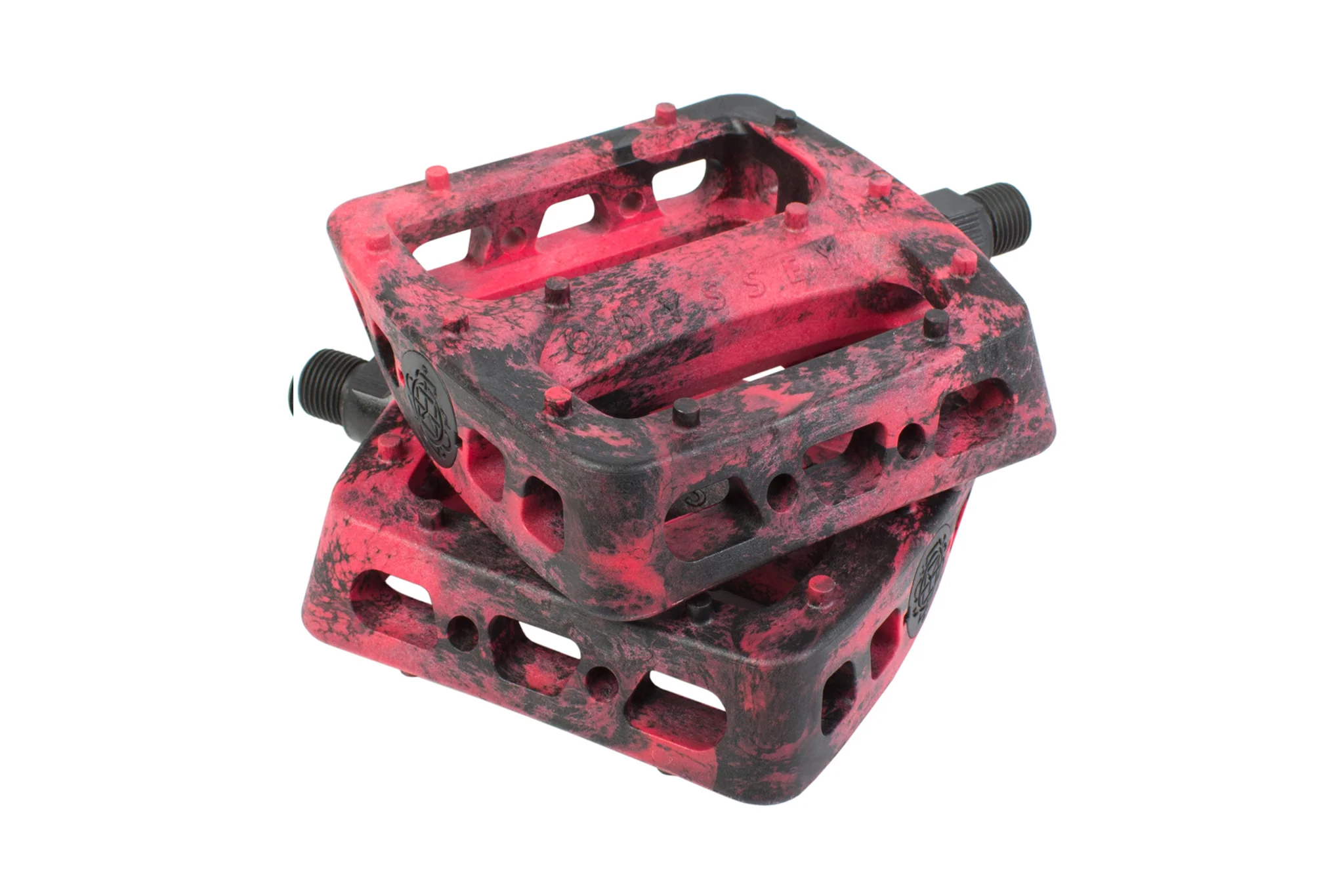 Odyssey Twisted Pro PC Pedals (Black/Red Swirl) - Image 4