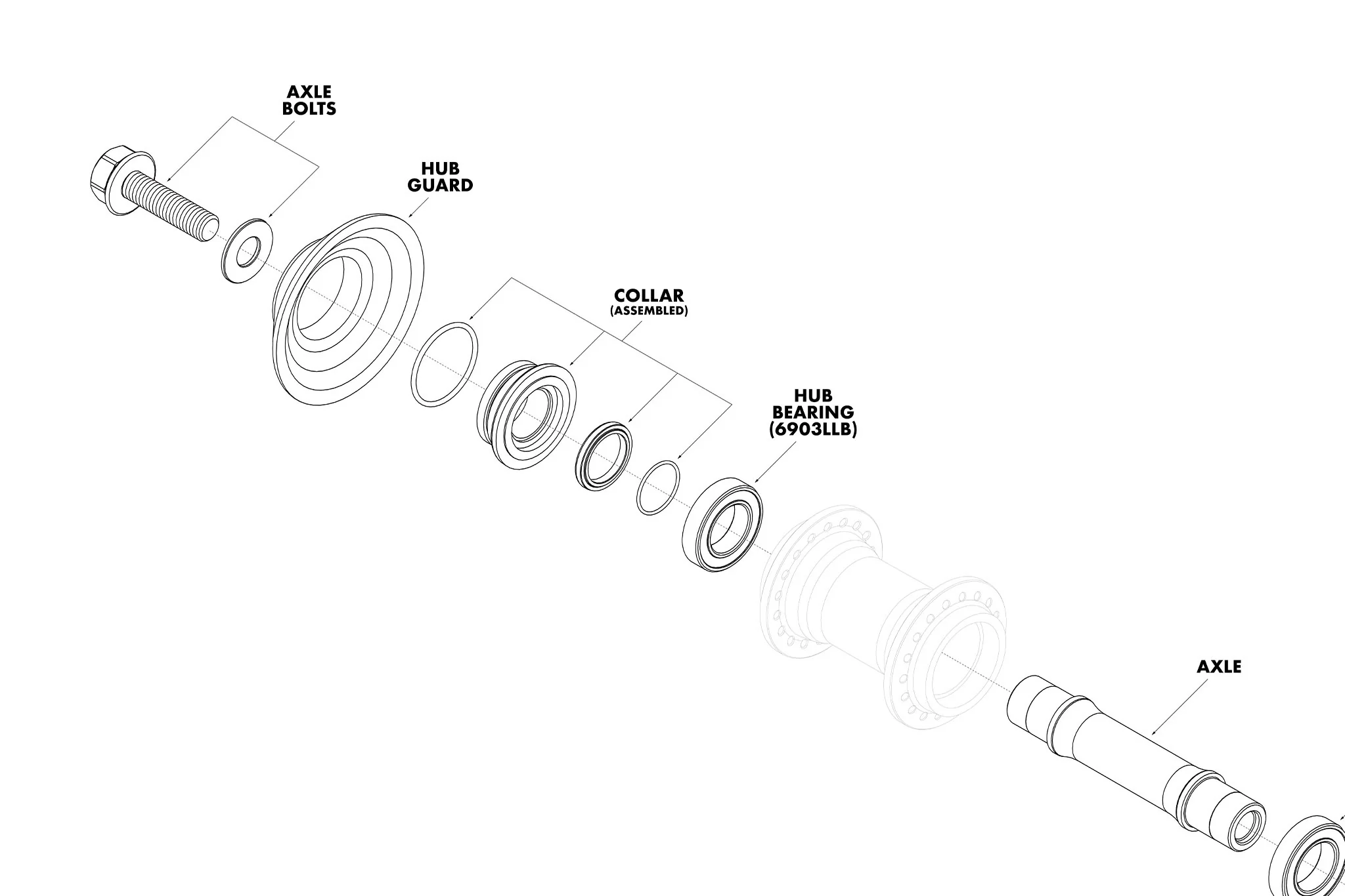 Odyssey Vandero Pro Front Hub Parts - Image 2