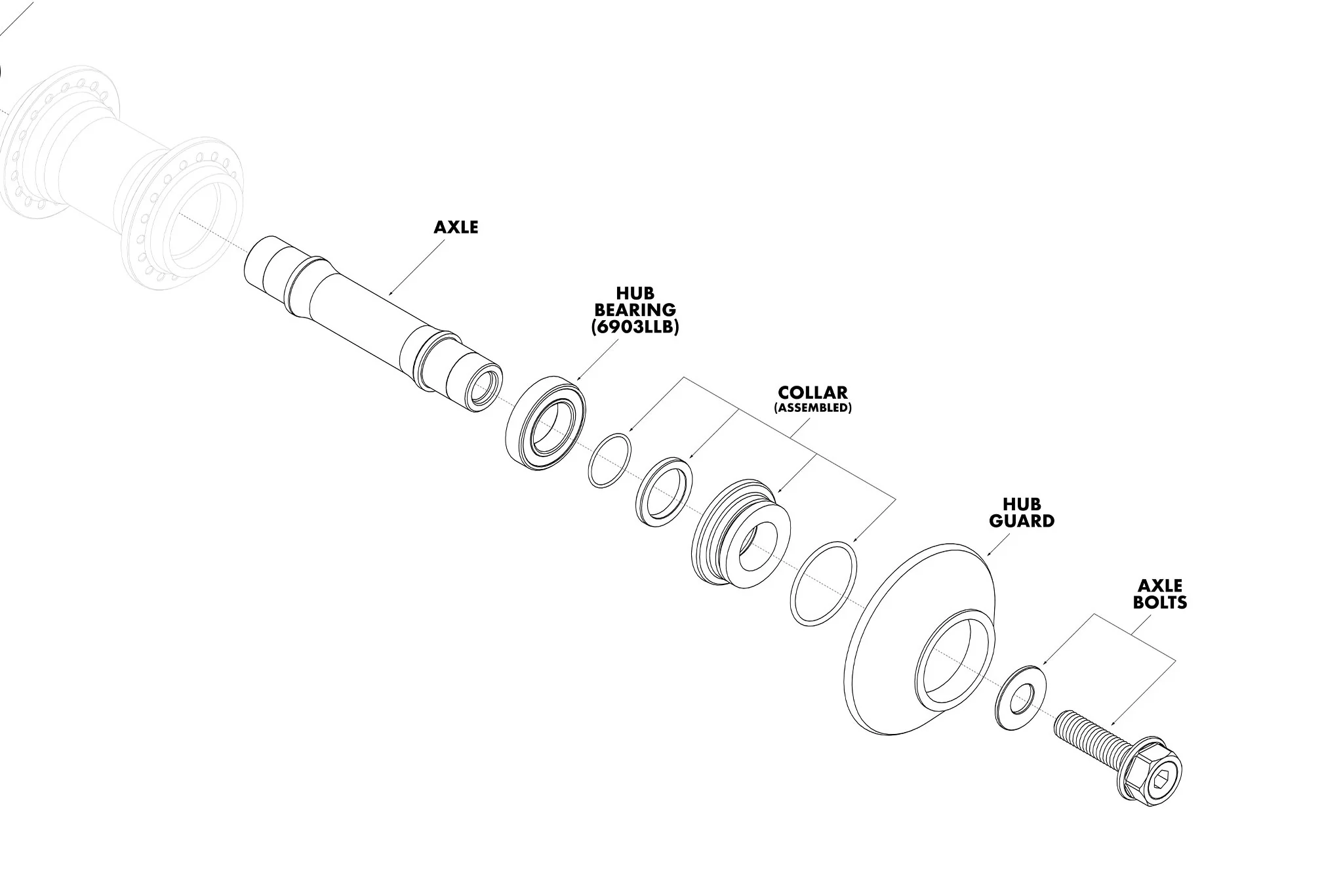 Odyssey Vandero Pro Front Hub Parts - Image 3