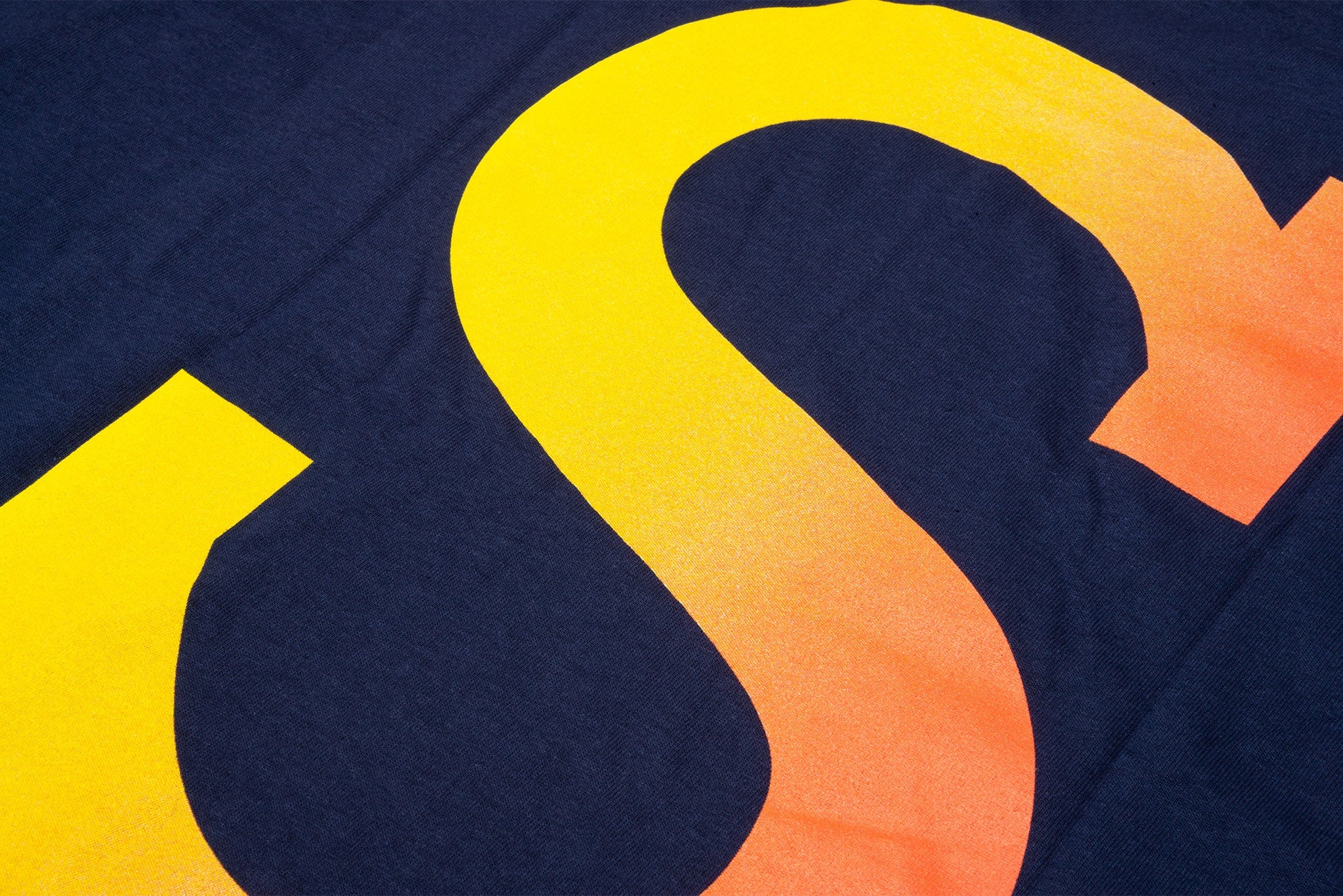 Sunday Big S Tee (Navy with Red/Yellow Fade Ink) - Image 3