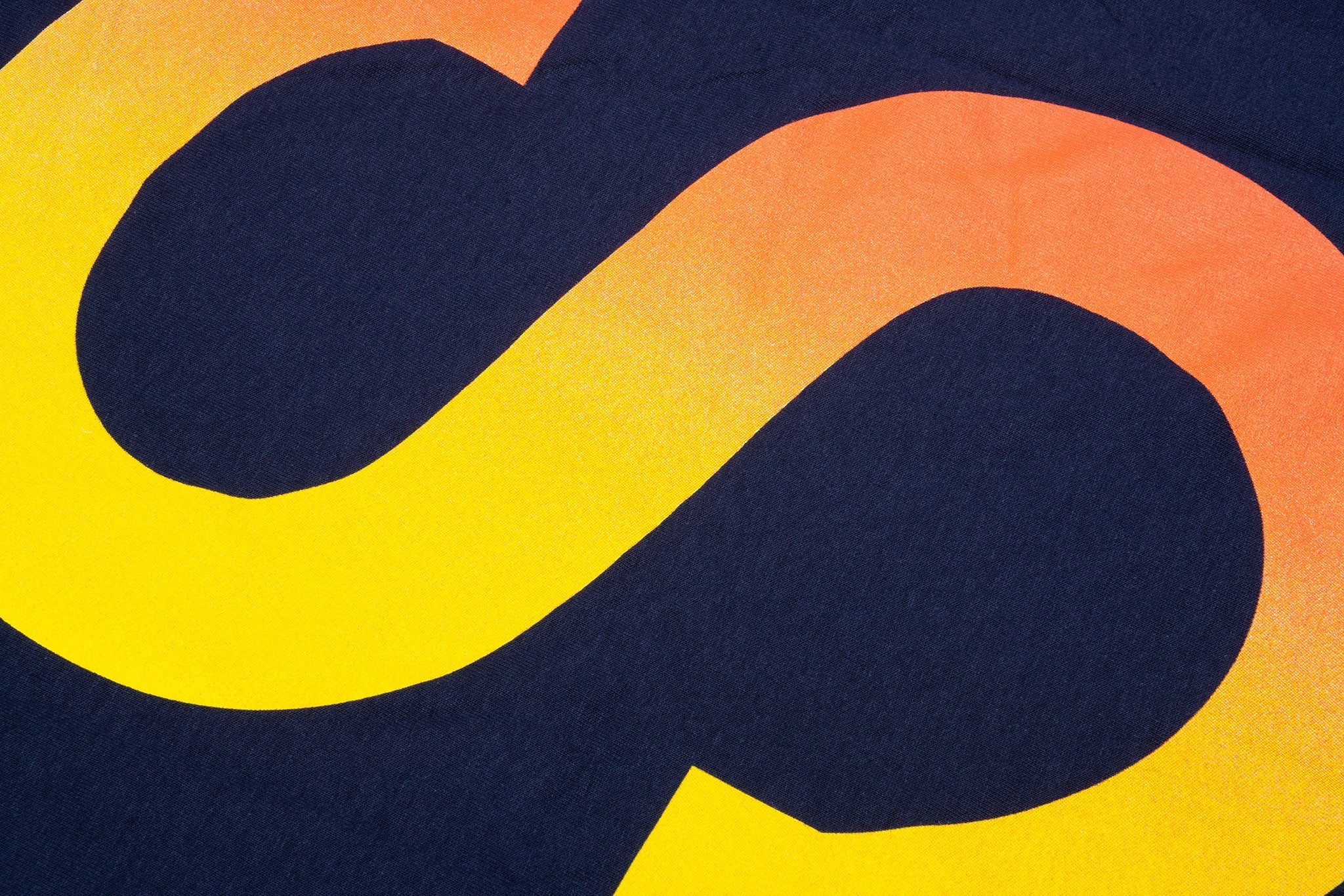 Sunday Big S Tee (Navy with Red/Yellow Fade Ink) - Image 4