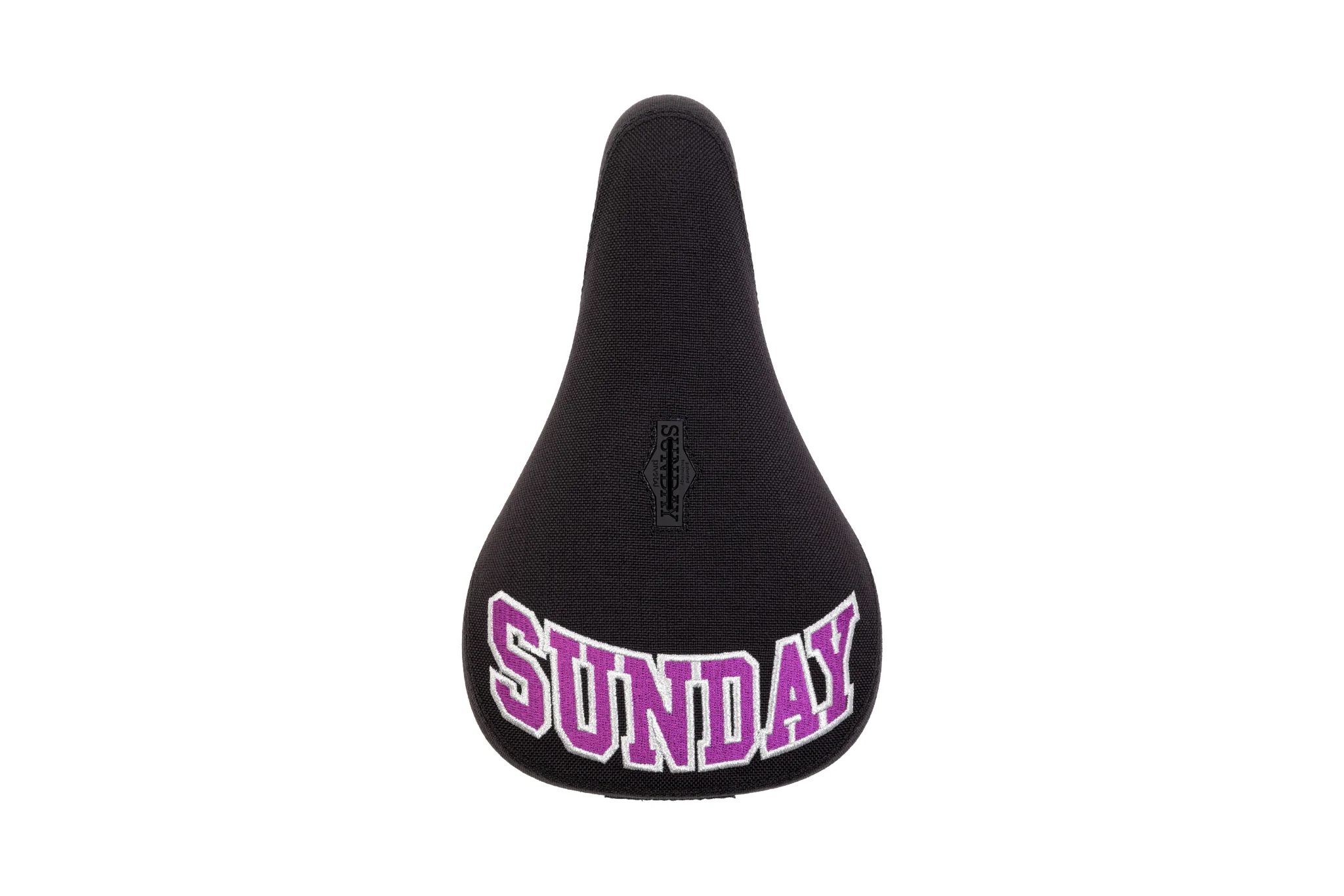 Sunday Blockhead Fat Seat (Black w/ Berry + Silver Embroidery) - Image 2