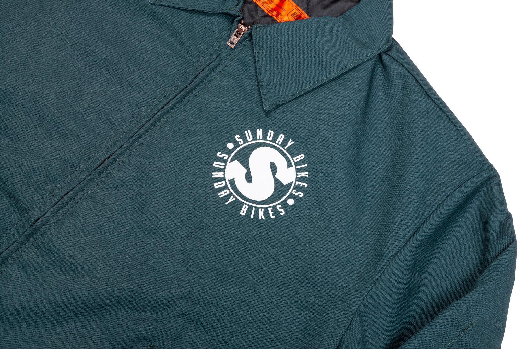 Sunday Dwight Chore Jacket (Spruce Green with White Ink) - Image 4